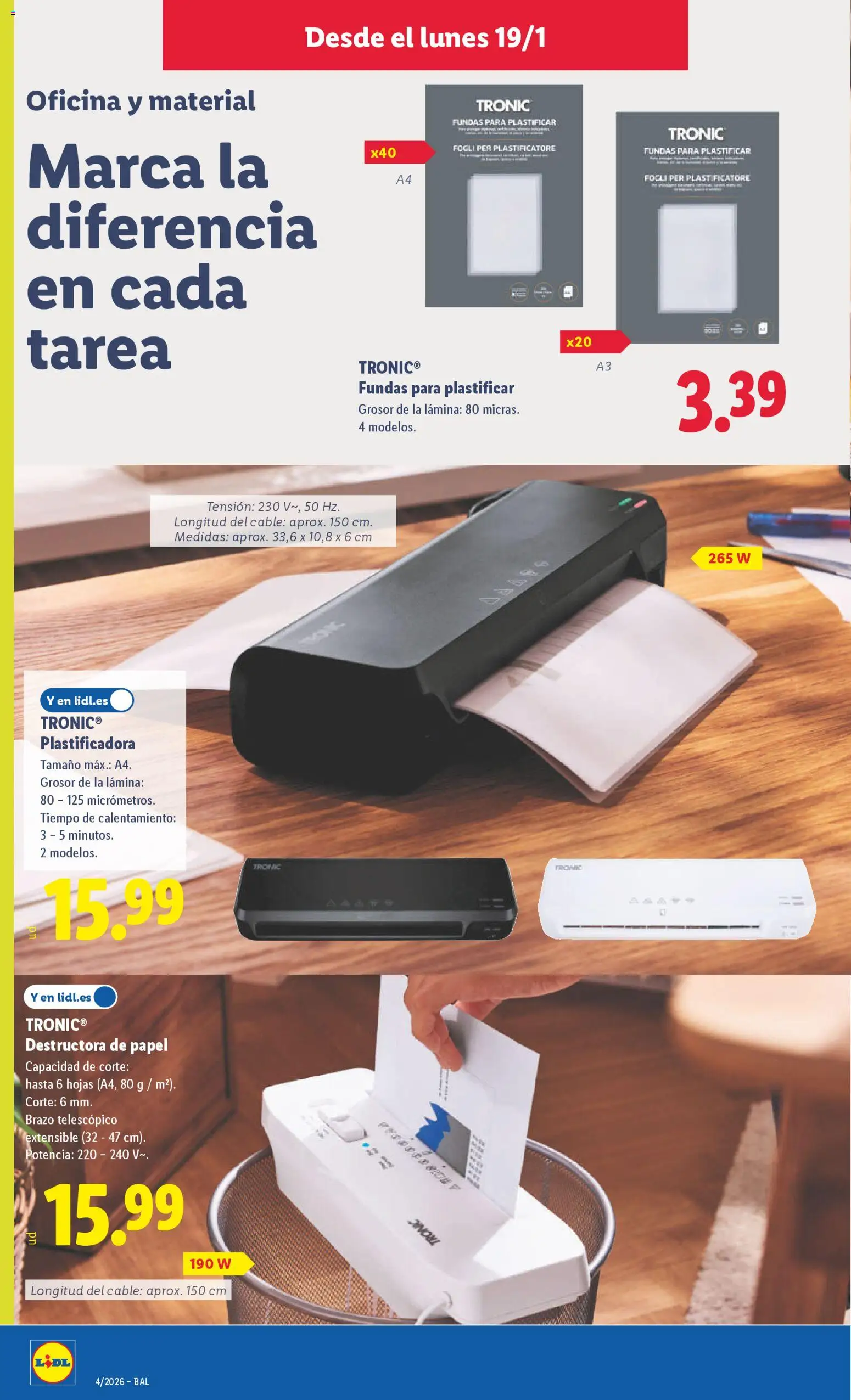 Lidl folleto de bazar │ válido desde el 19.01.2026 | Página: 10 | Productos: Autoradio, Cable