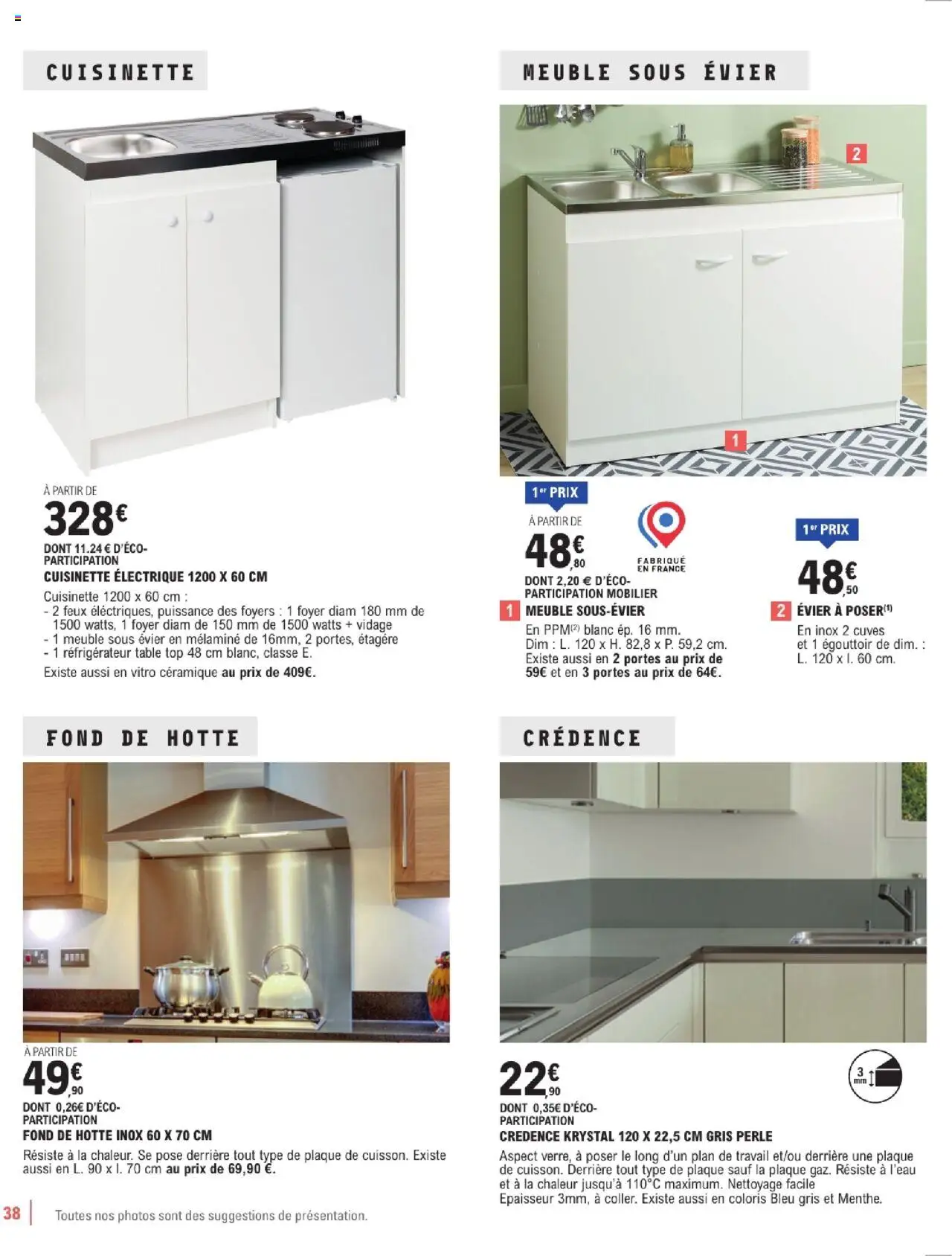 {H1} | Page: 38 | Produits: Meuble, Réfrigérateur, Table, Portes