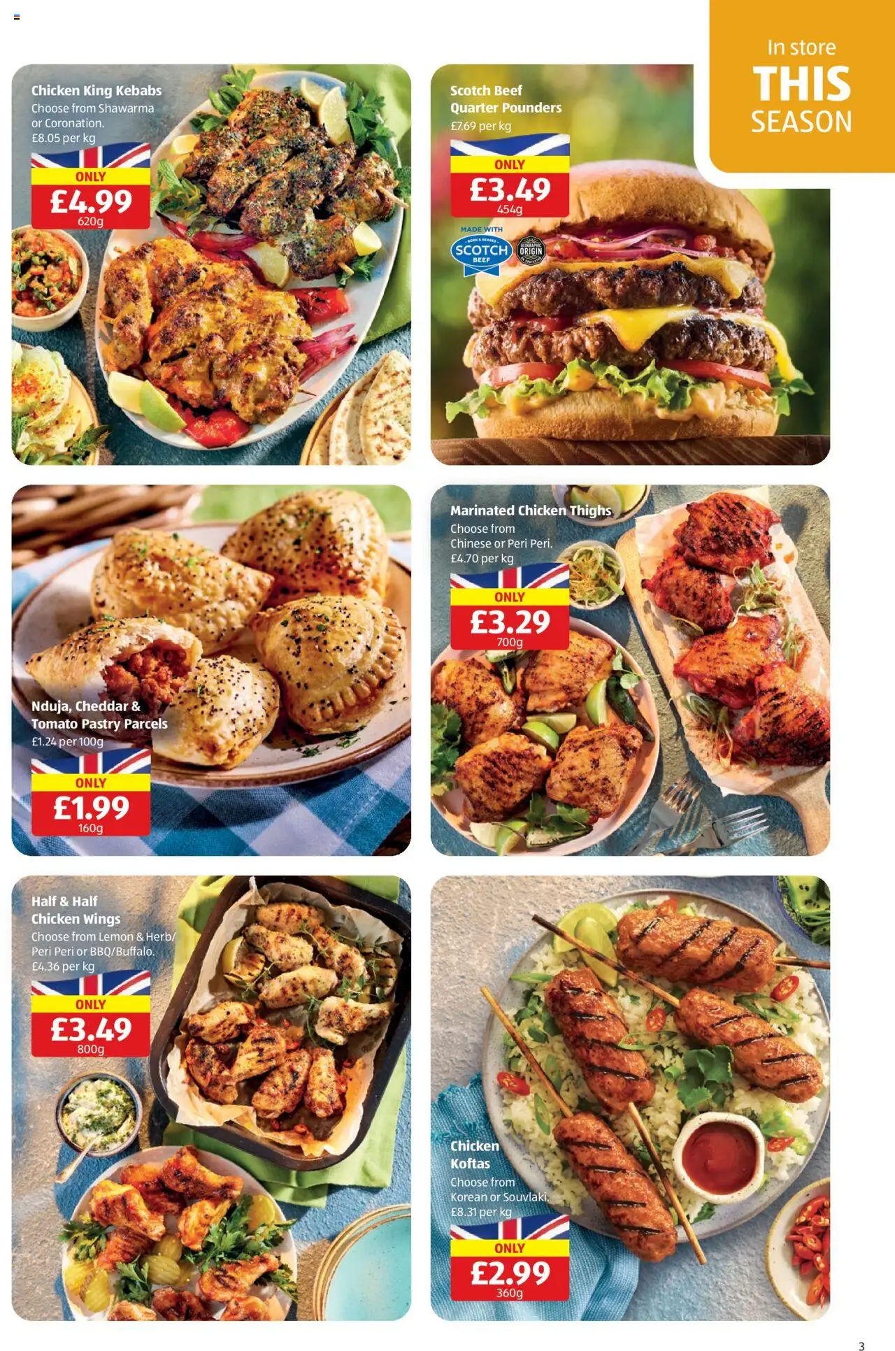  | Page: 3 | Products: Chicken, Cheddar, Beef, Lemon