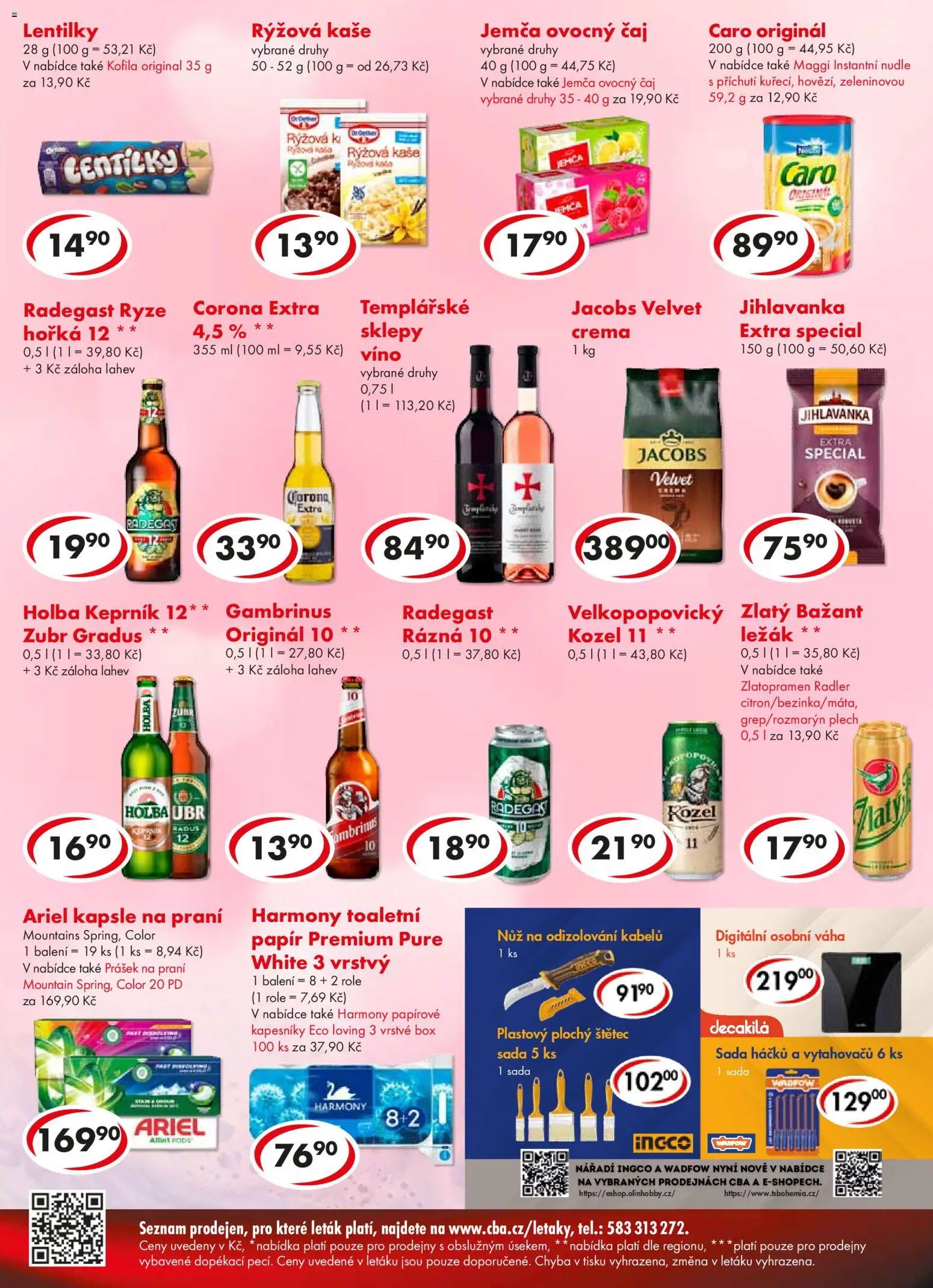 CBA leták od 04.02.2026 | Strana: 4 | Produkty: Box, Radegast, Štětec, Lentilky