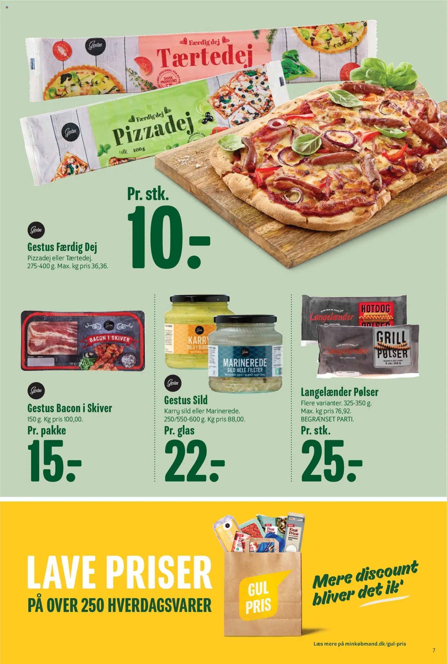 Min Købmand tilbudsavis – gyldig fra 31.10.2025 | Side: 7 | Produkter: Pølser, Pizzadej, Bacon, Grill