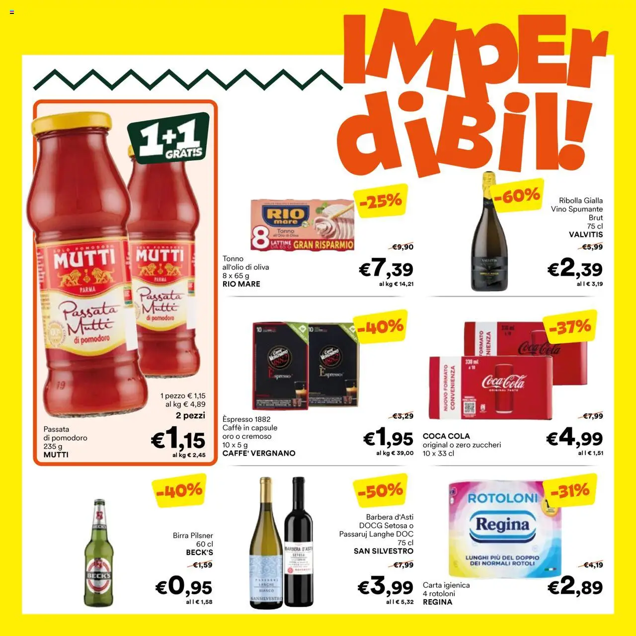 Volantino Unes del 27.08.2025 | Pagina: 3 | Prodotti: Carta igienica, Caffè, Birra, Caffe in capsule