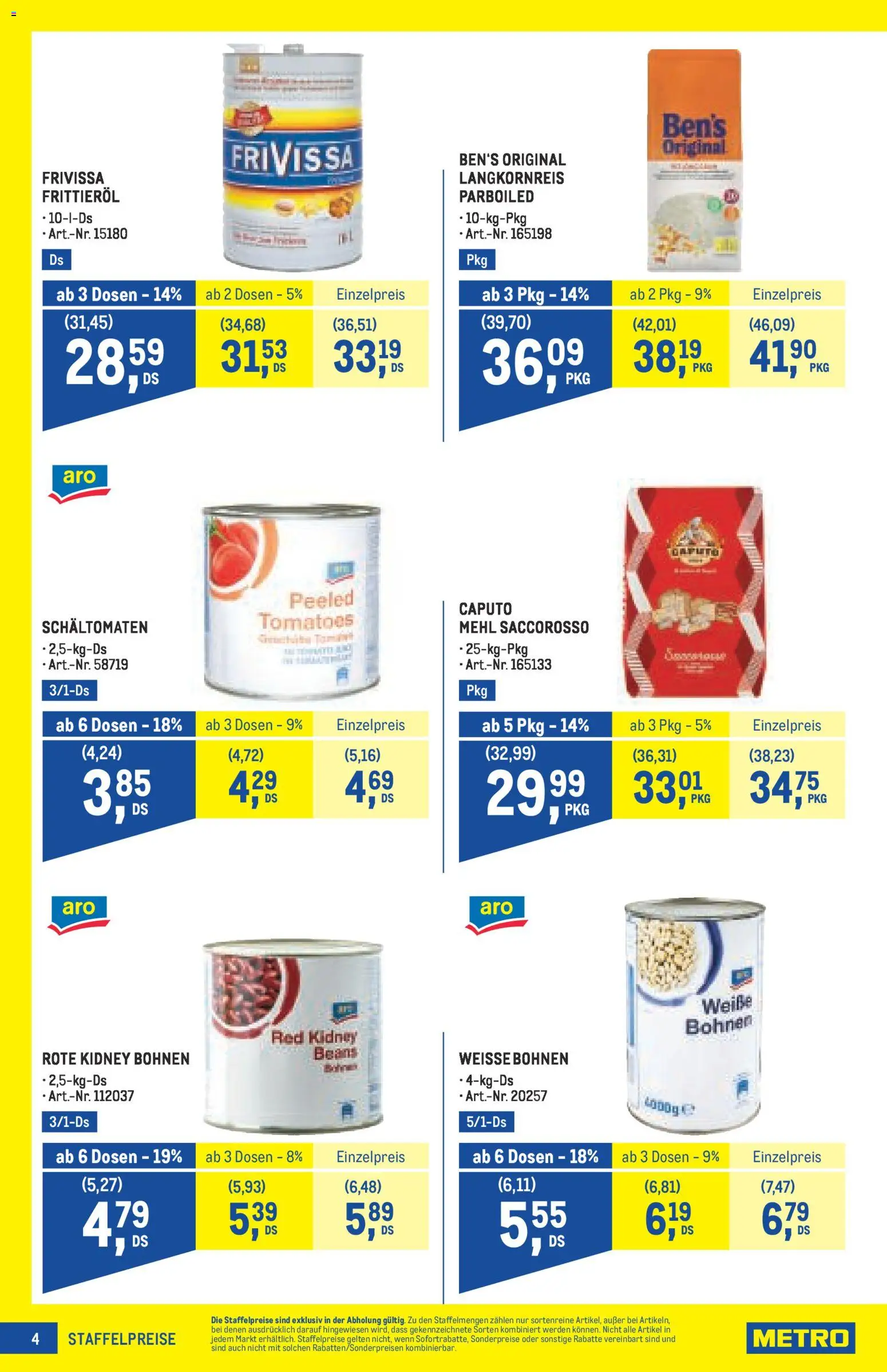 Metro angebote Profi gültig ab 30.04.2026 | Seite: 4 | Produkte: Huile à frire