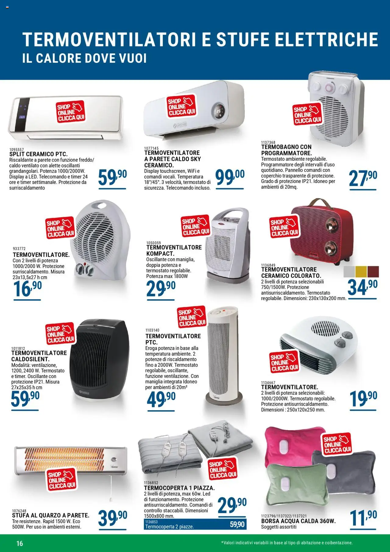 Volantino CFadda del 01.10.2025 | Pagina: 16 | Prodotti: Telecomando, Acqua, Stufa, Borsa