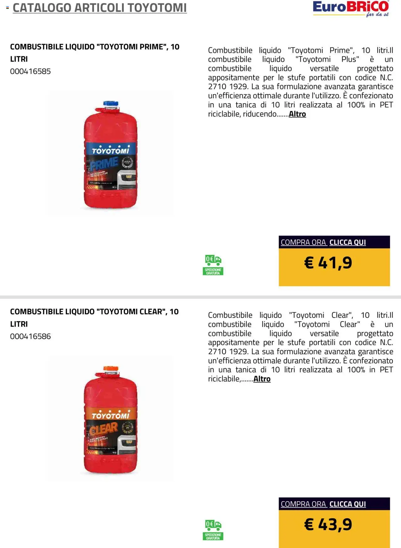 Volantino Eurobrico del 23.07.2025 | Pagina: 10 | Prodotti: Tanica