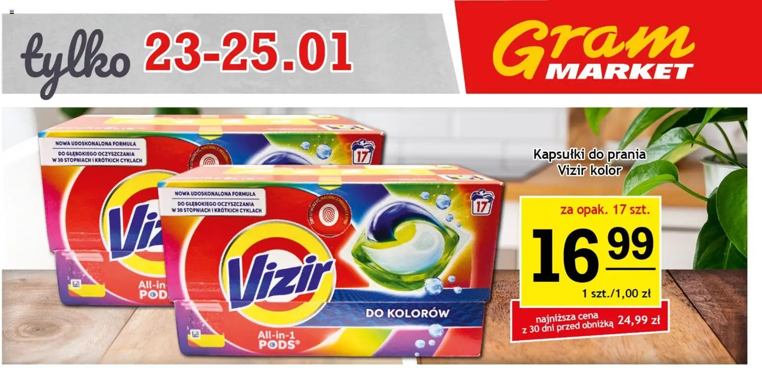 Gram Market Gazetka - Niesłychanie Niskie Ceny od 23.01.2026 | Strona: 6 | Produkty: Kapsułki do prania