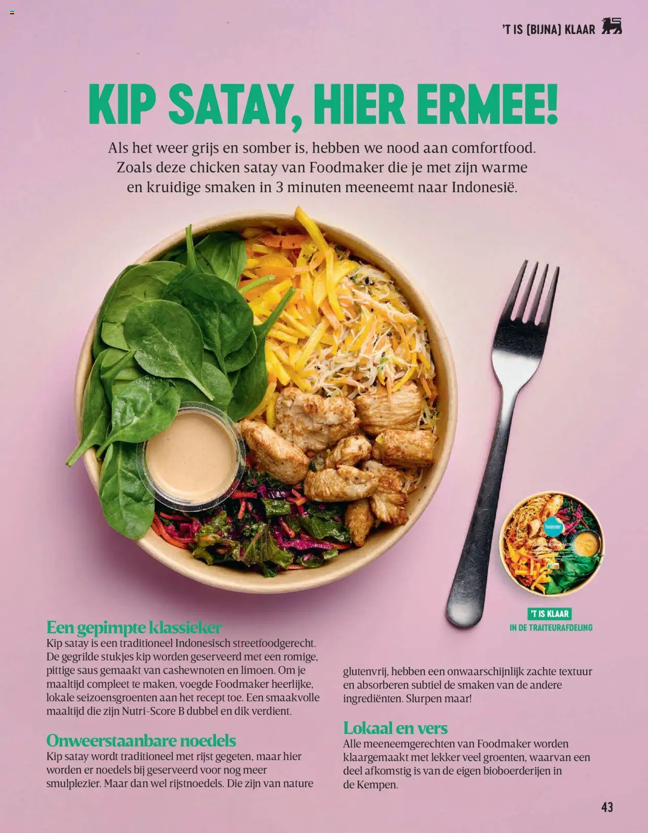 {H1} | Pagina: 43 | Producten: Rijst, Saus, Cashewnoten, Kip
