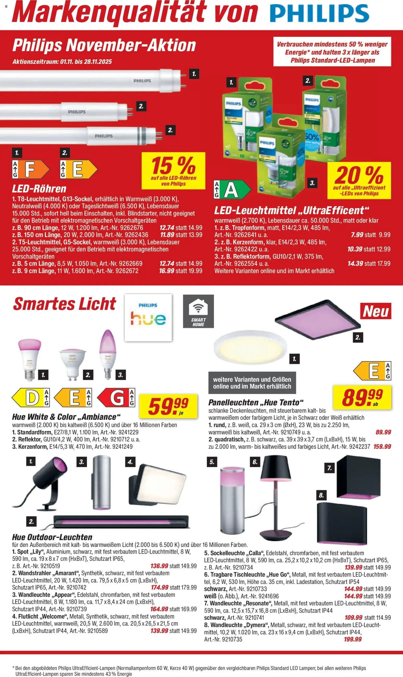 Toom Baumarkt Prospekt 	 – gültig ab 15.11.2025 | Seite: 14 | Produkte: Philips, Wandleuchte