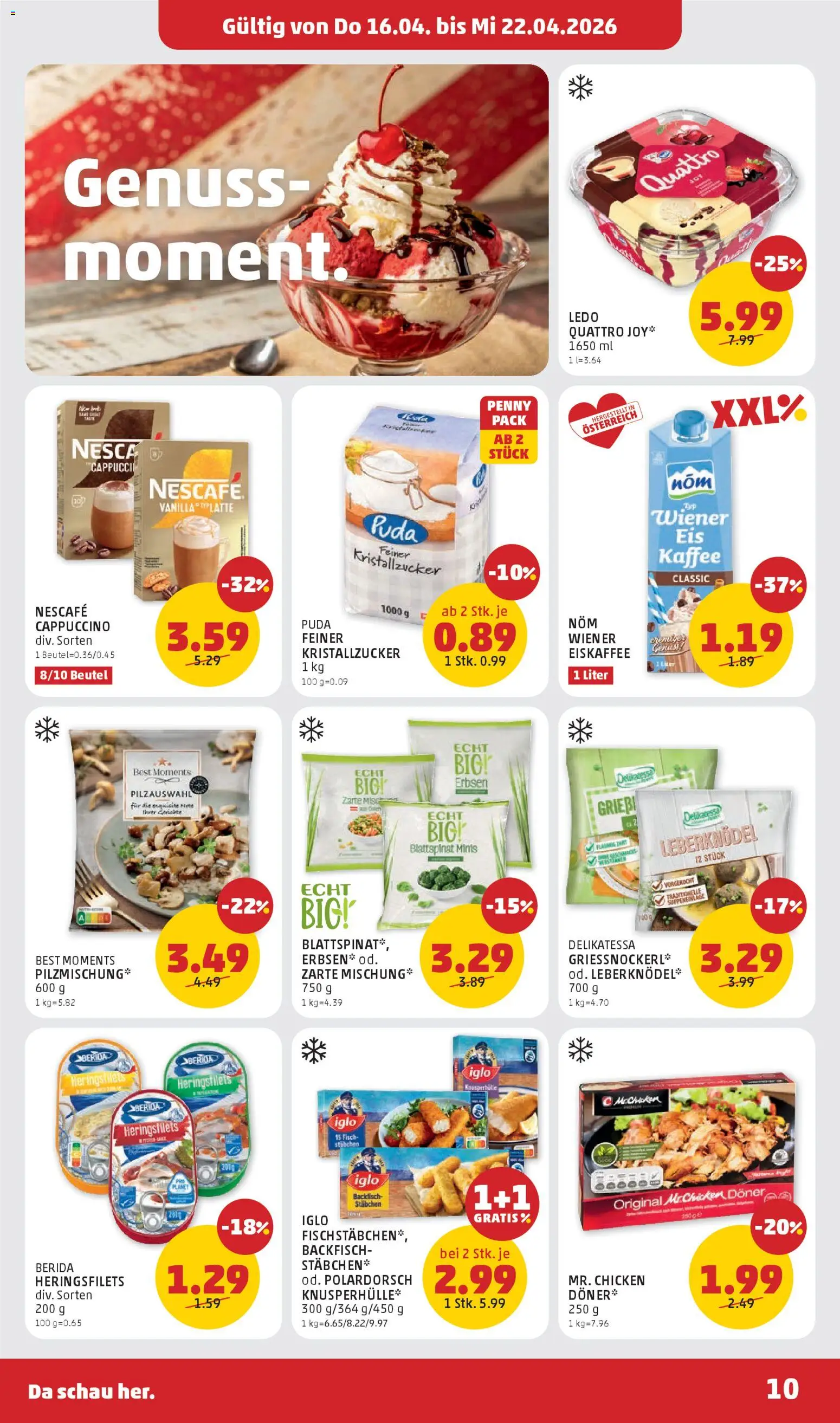 Penny Markt - Flugblatt gültig ab 16.04.2026 | Seite: 10 | Produkte: Kaffee, Fisch