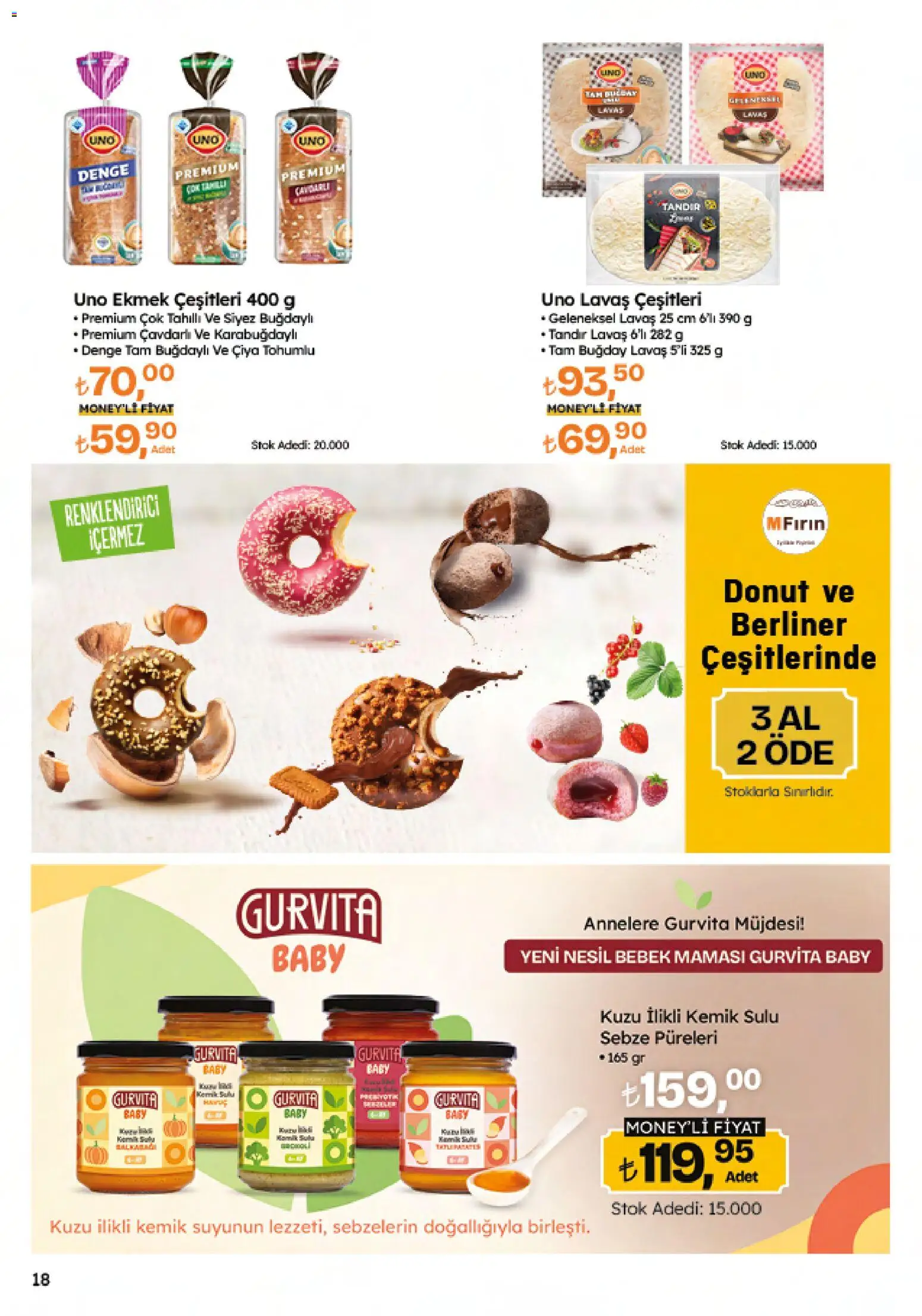 Migros Black Friday - 20.11.2025 tarihinden itibaren geçerlidir | Sayfa: 18 | Ürünler: Ekmek, Bebek maması, Sebze