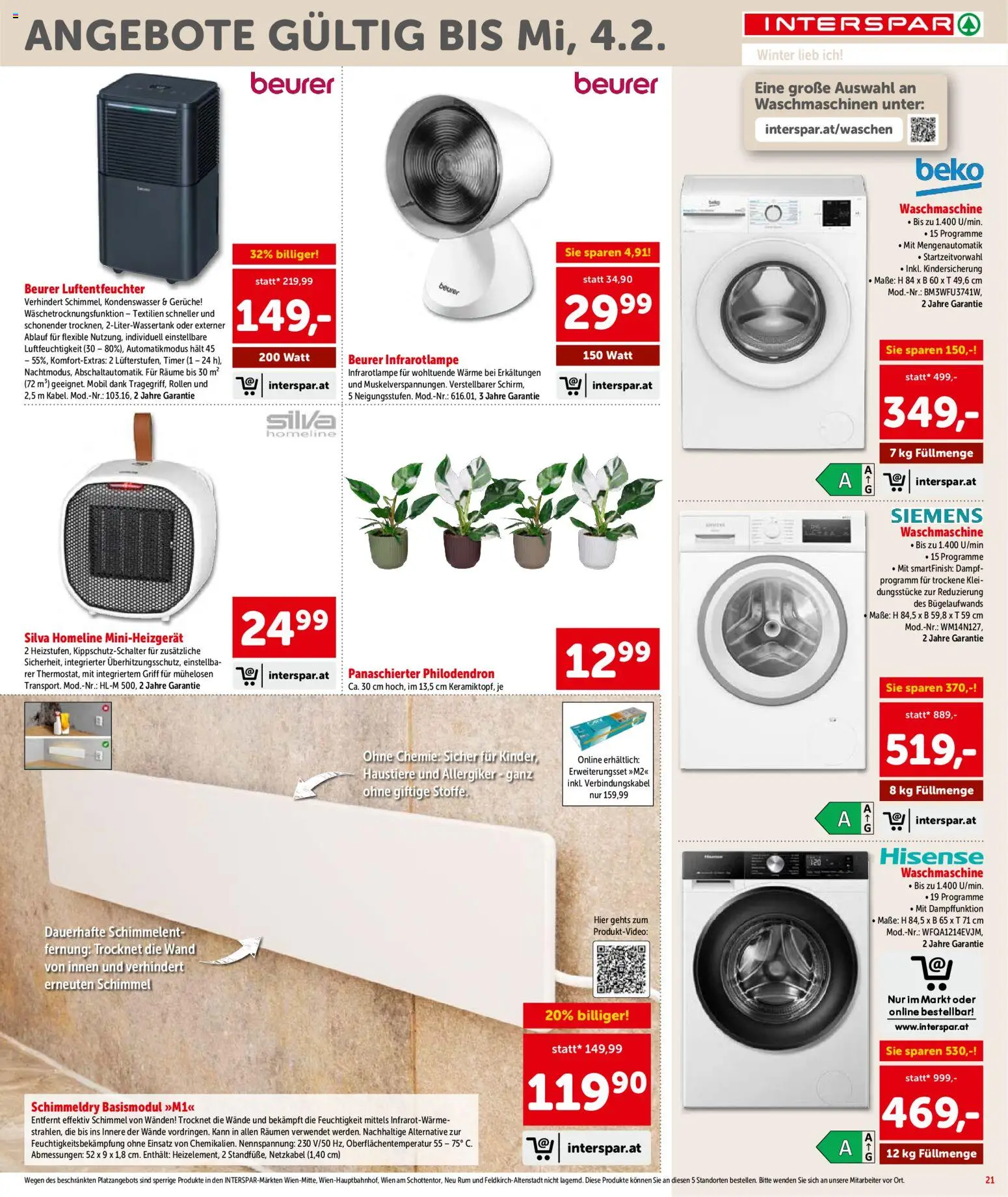 Interspar Flugblatt - Tirol gültig ab 15.01.2026 | Seite: 22 | Produkte: Waschmaschine