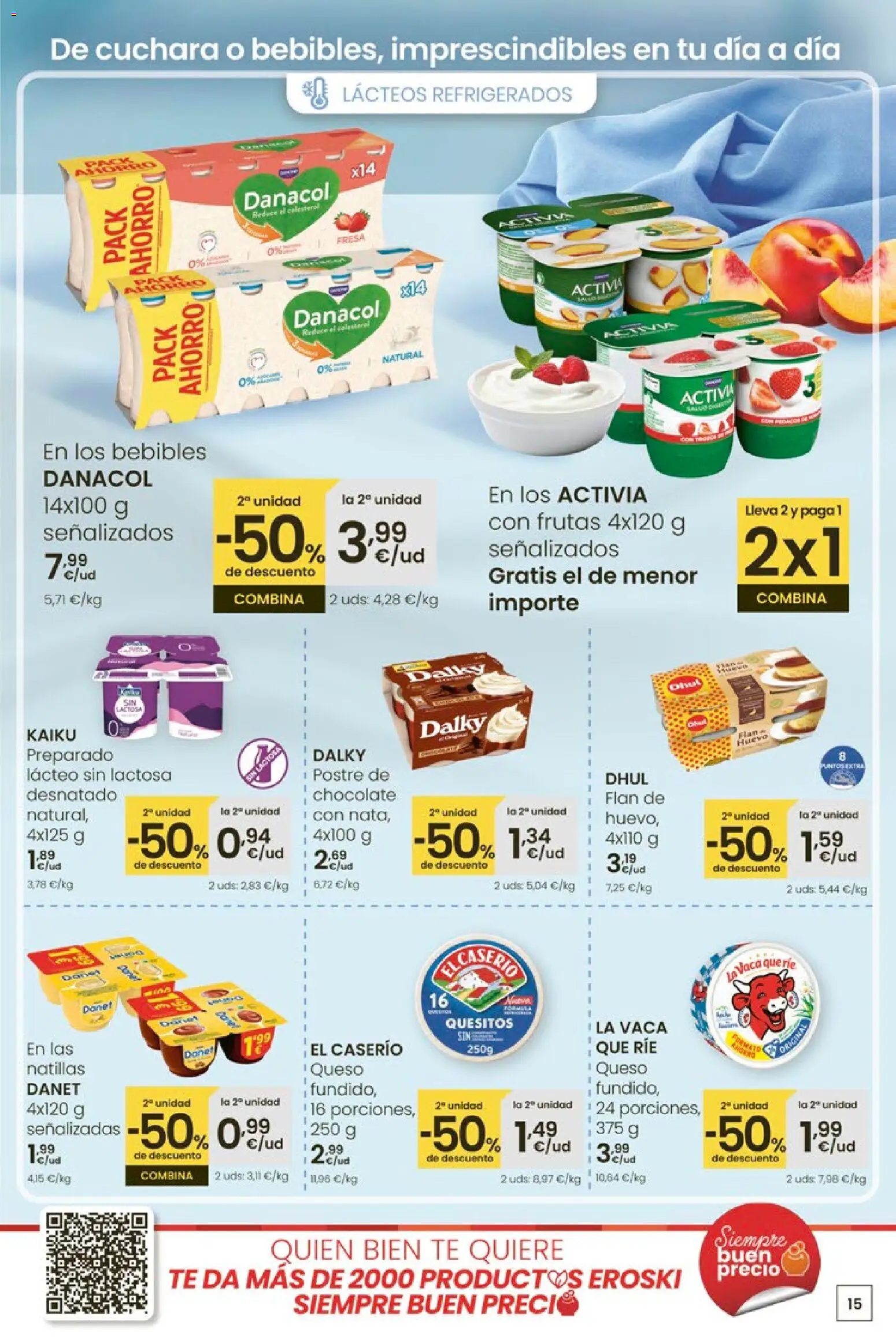 Eroski - Carnaval del ahorro │ válido desde el 29.01.2026 | Página: 15 | Productos: Queso, Chocolate, Té