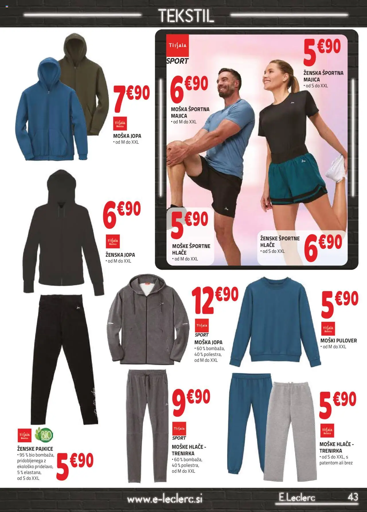 Novi E.leclerc katalog ponudbe – veljaven od 01.10.2025 | Stran: 3 | Izdelki: Pajkice, Trenirka, Majica, Pulover