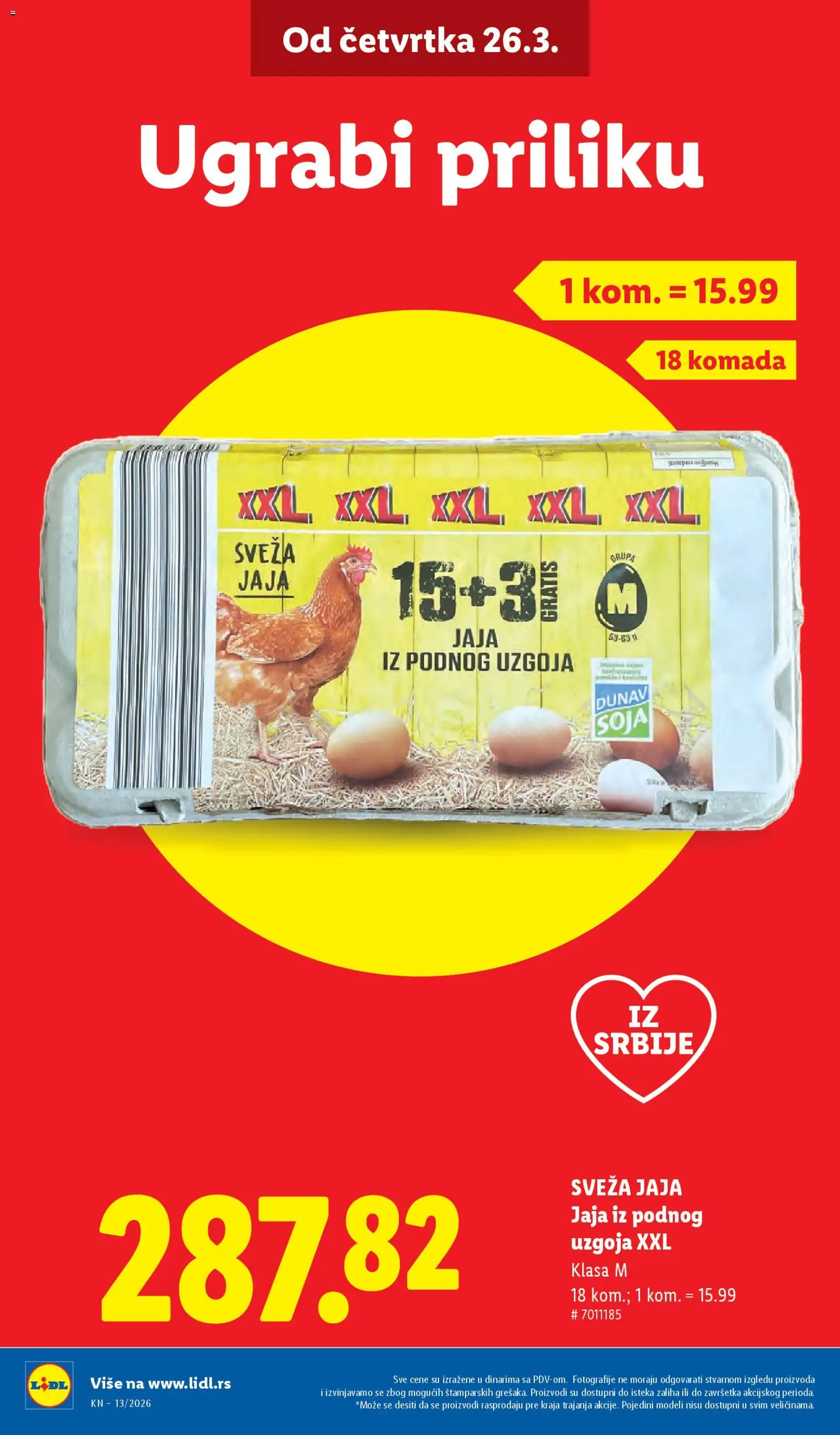 Lidl katalog - važi od 26.03.2026 | Strana: 8 | Proizvode: Jaja