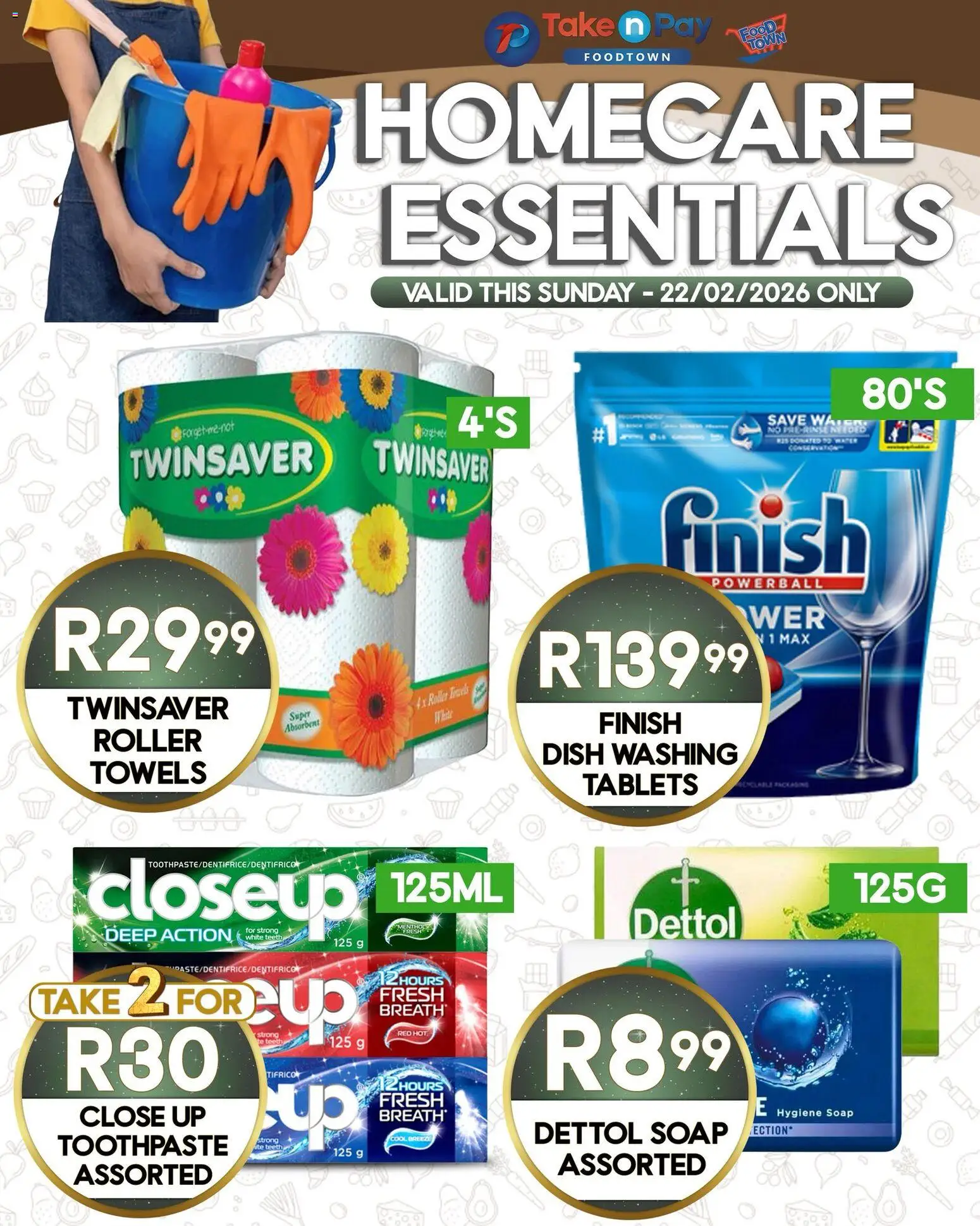New Take n Pay catalogue – valid from 22.02.2026 | Page: 4 | Products: Soap, Toothpaste