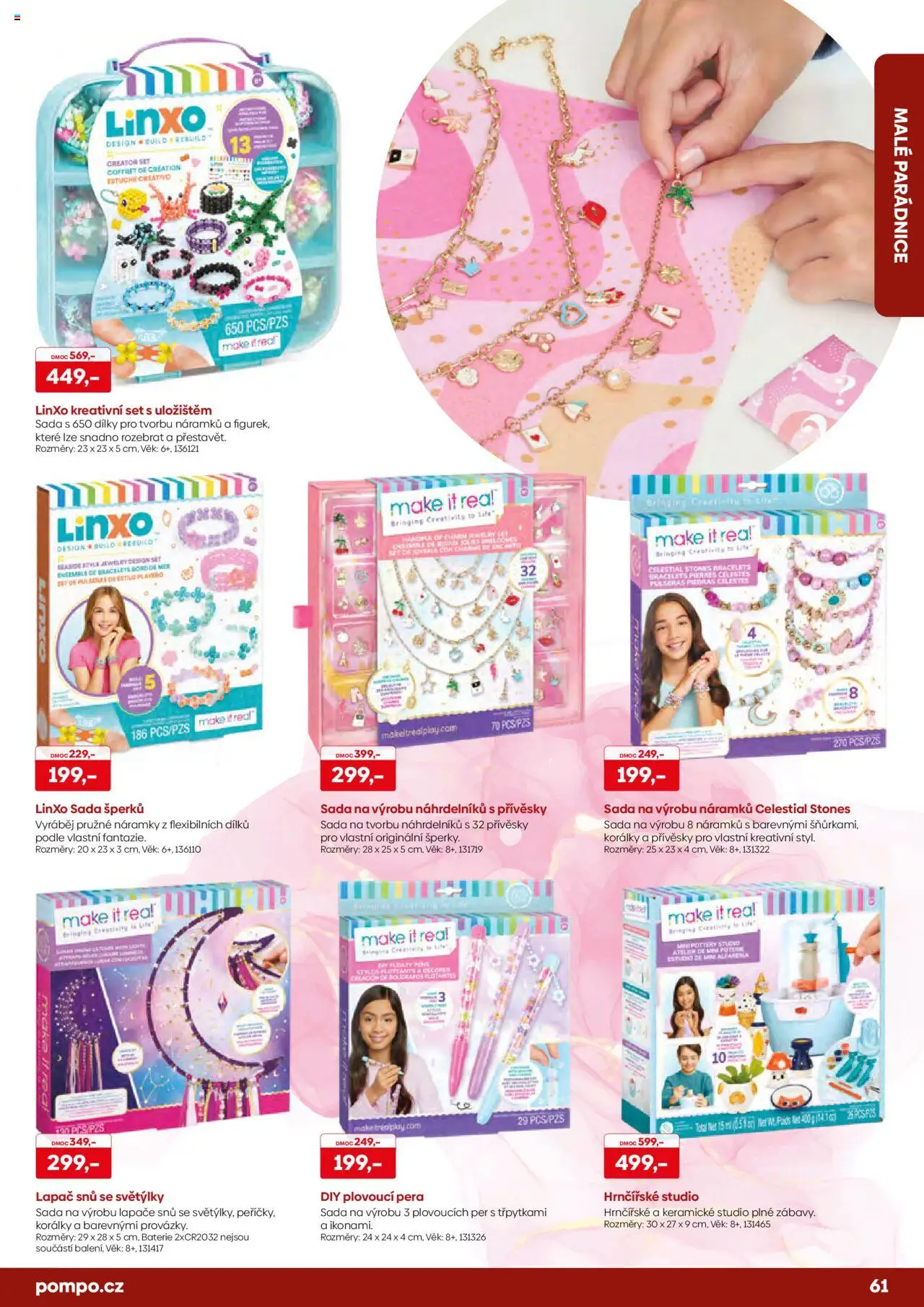 POMPO katalog Vánoce 2025 od 16.10.2025 | Strana: 61 | Produkty: Korálky, Baterie