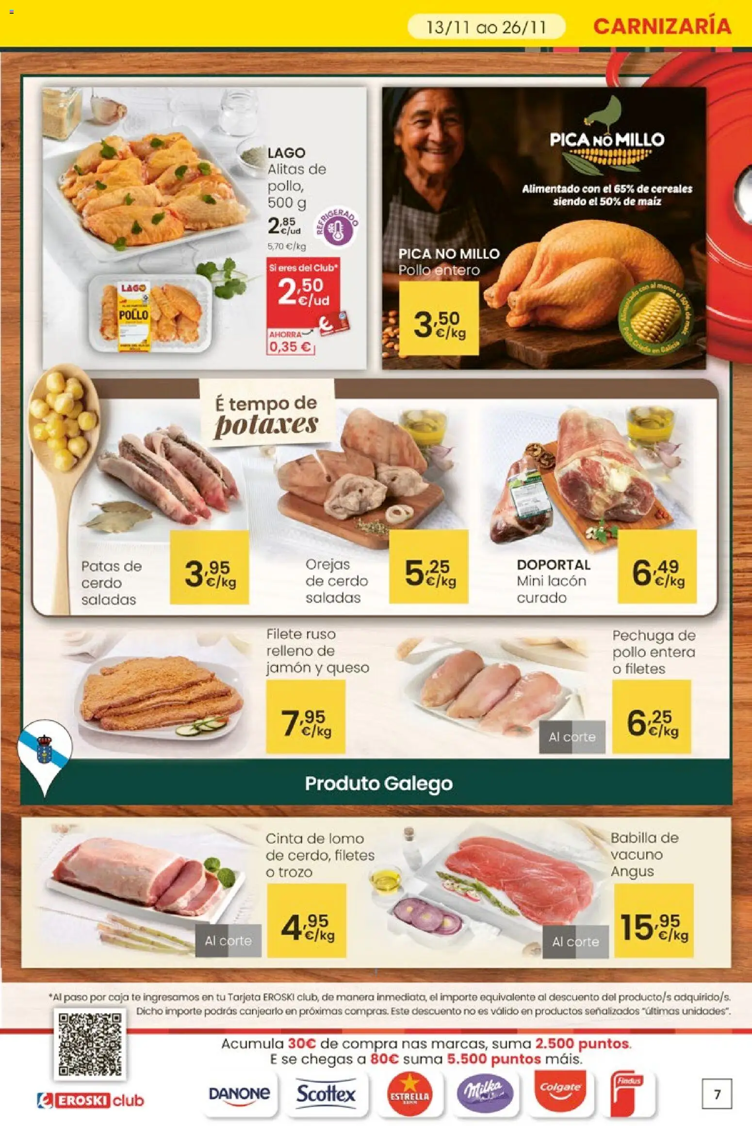 Eroski - Adiántate ao Nadal │ válido desde el 13.11.2025 | Página: 7 | Productos: Queso, Cerdo, Té, Filete
