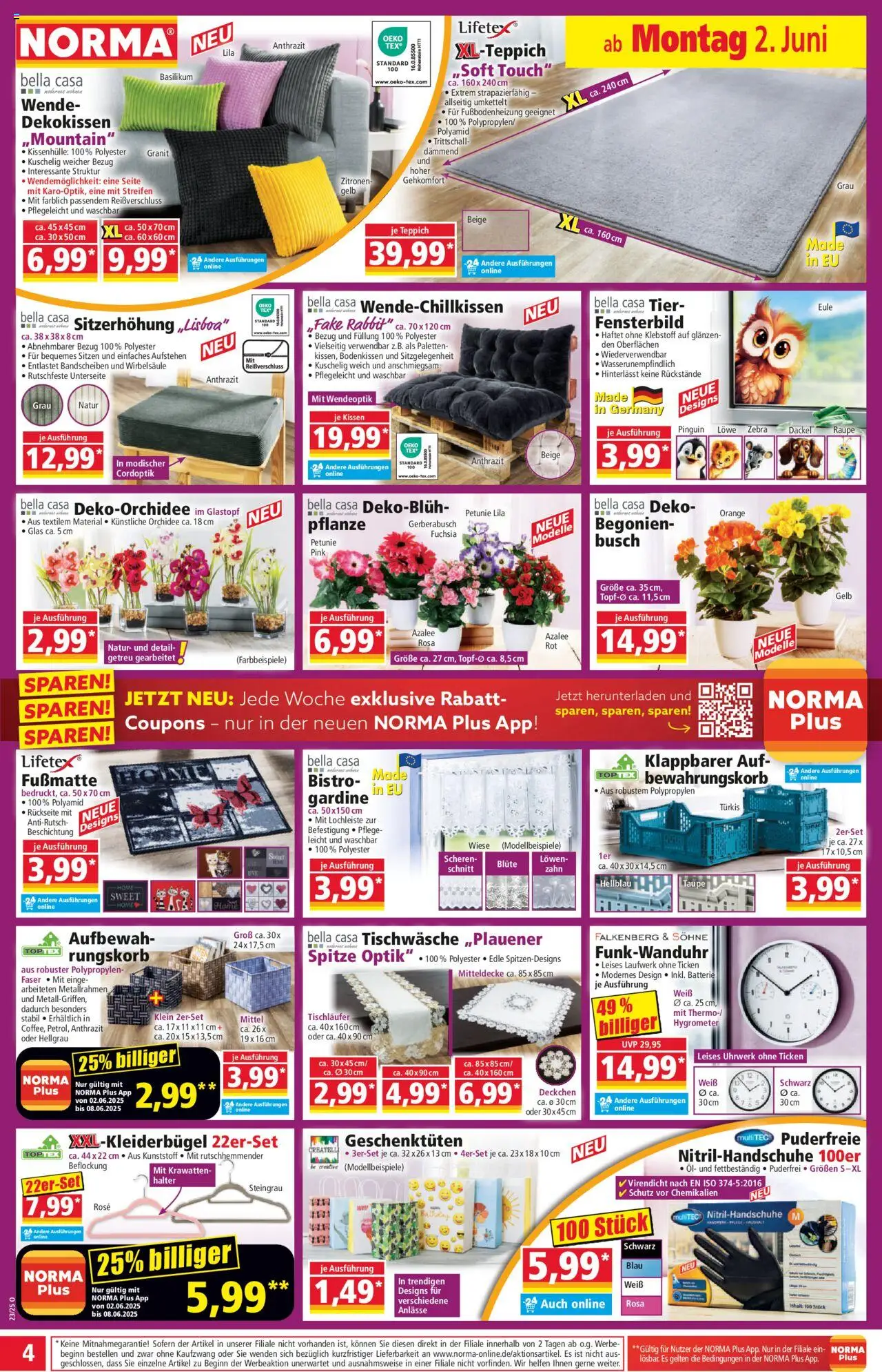 Norma Prospekt 	 - gültig ab dem 02.06.2025 | Seite: 4 | Produkte: Box, Batterie, Teppich, Zitronen