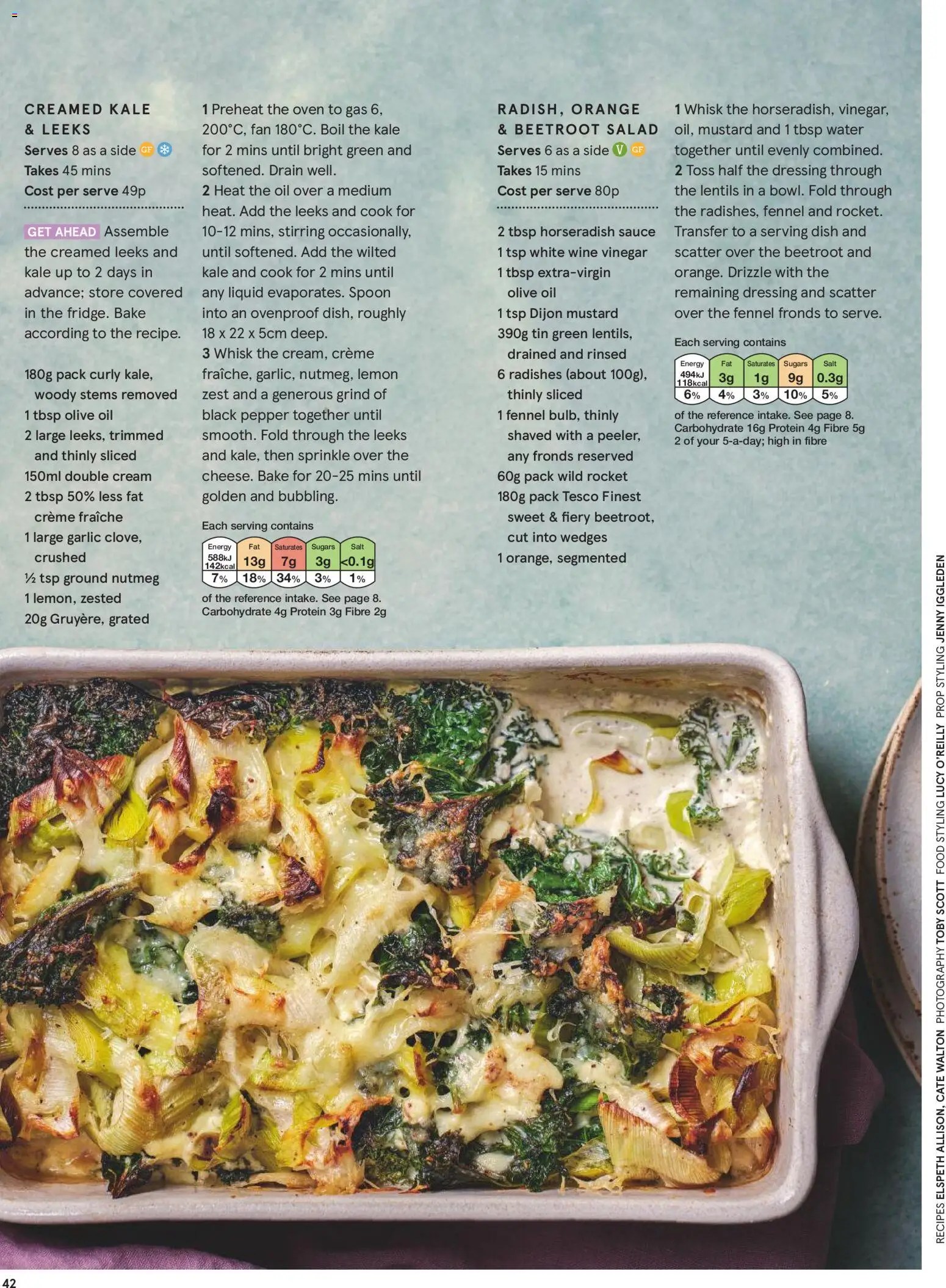 {H1} | Page: 42 | Products: Cream, Salad, Oven, Lemon