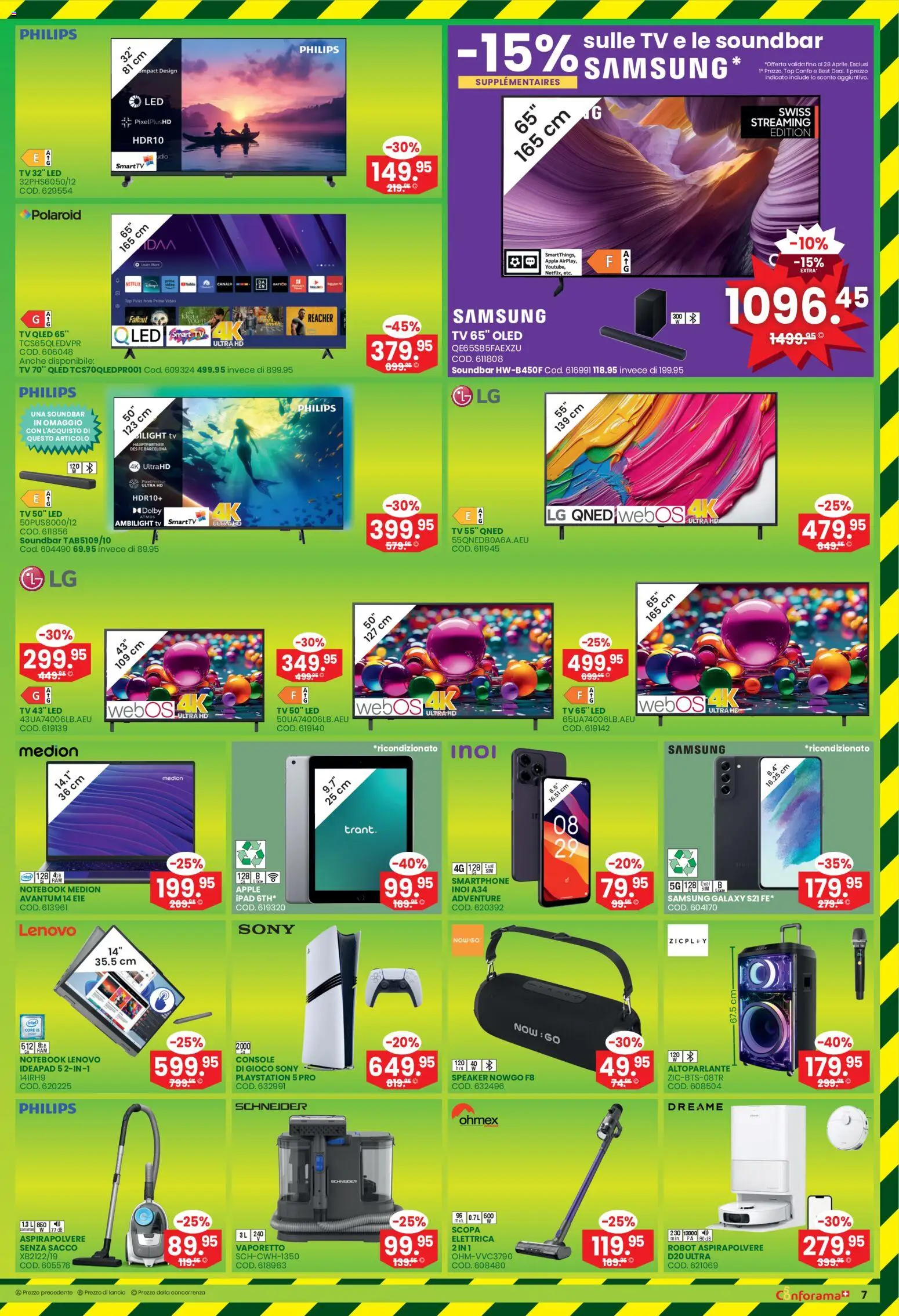 Conforama aktionen IT – gültig ab 22.04.2026 | Seite: 7 | Produkte: Video, Apple, LG, Sony