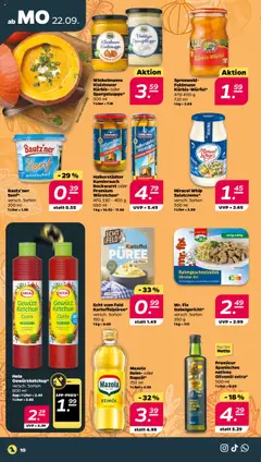 Netto Prospekt 	 – gültig ab 21.09.2025 | Seite: 10 | Produkte: Bockwurst, Milch, Kürbis, Ketchup