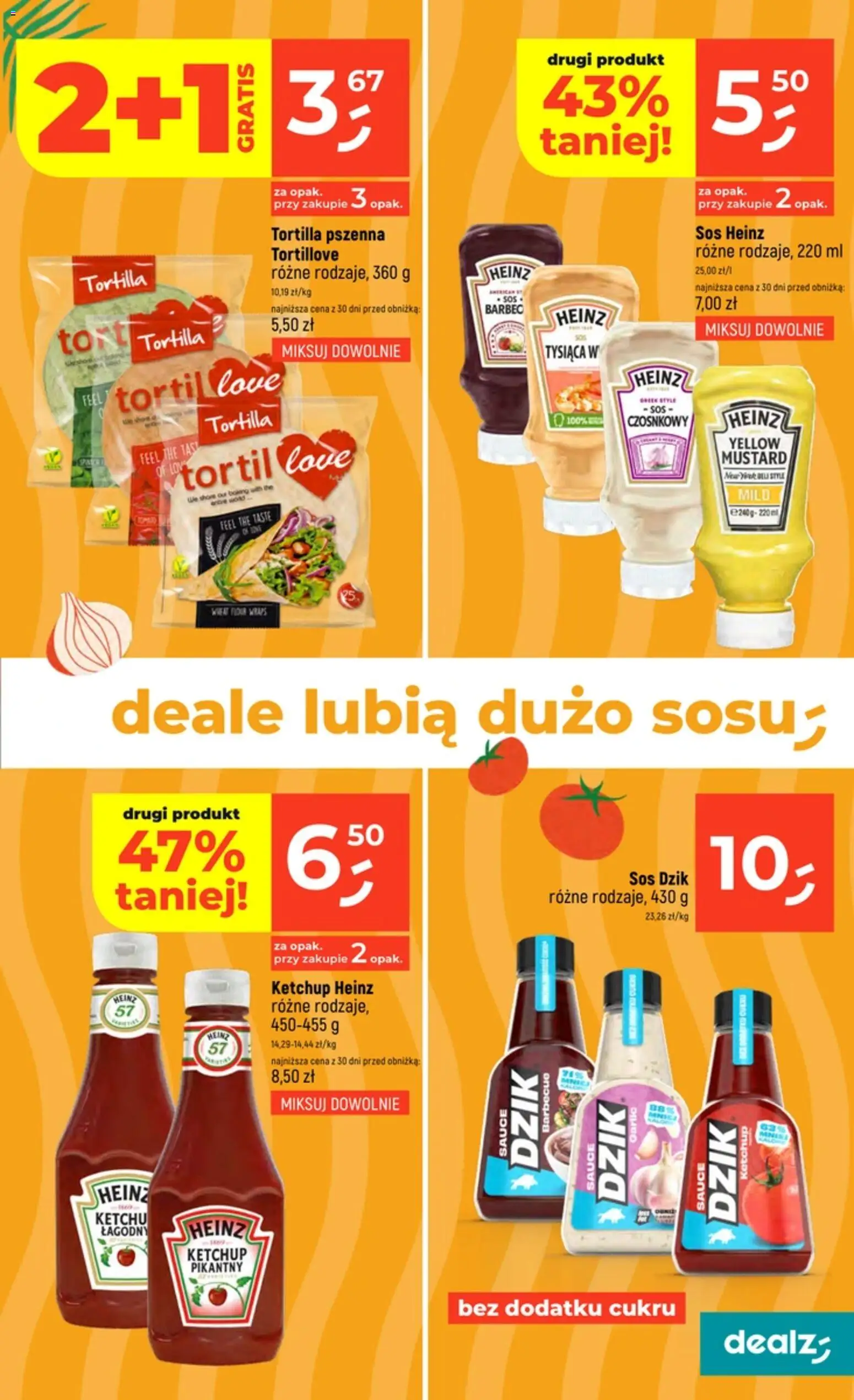 Dealz gazetka od 16.04.2026 | Strona: 19 | Produkty: Ketchup, Sos czosnkowy, Tortilla, Sos