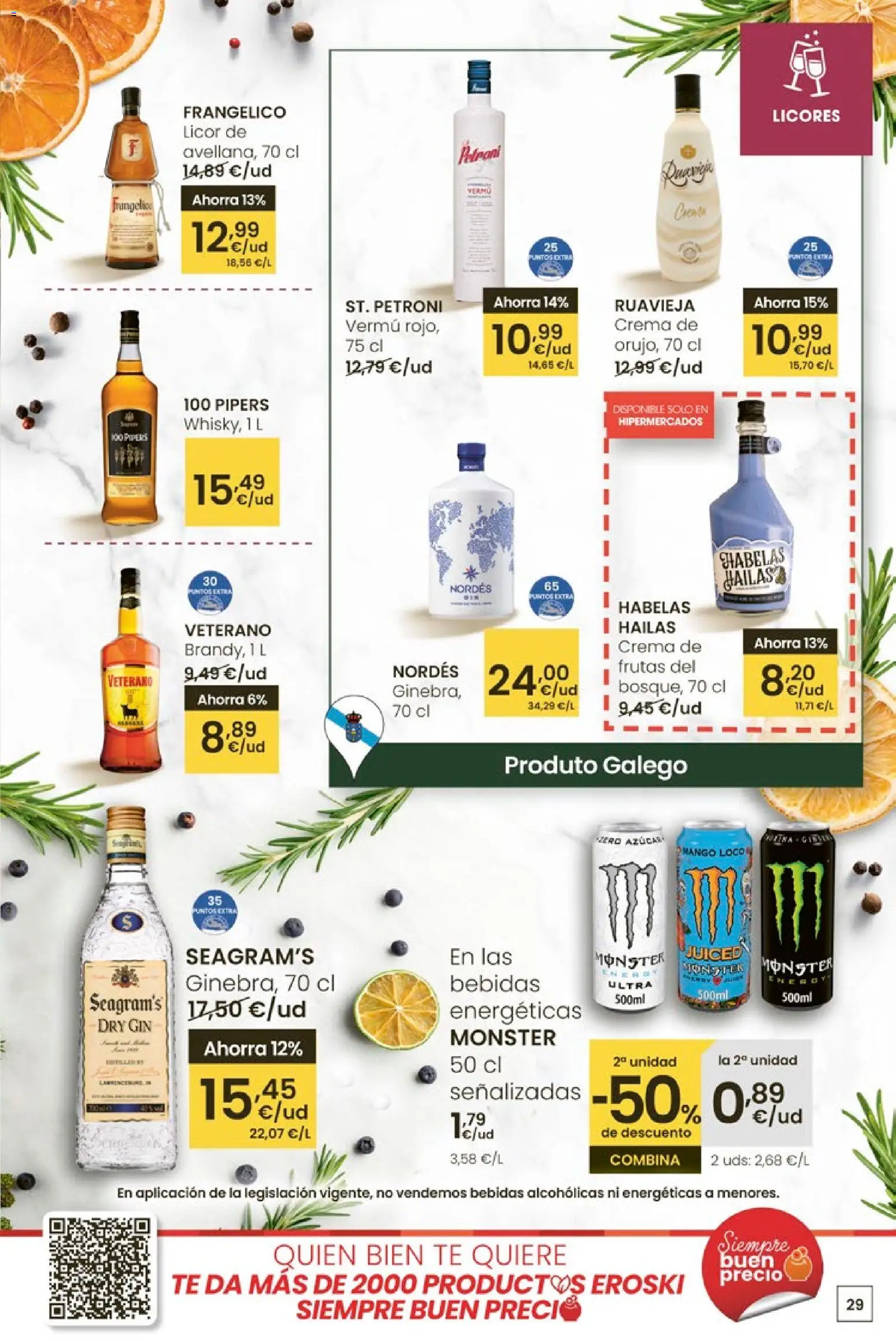 Eroski - Para un xaneiro máis lixeiro │ válido desde el 05.01.2026 | Página: 29 | Productos: Licor, Crema, Té, Ρούτερ