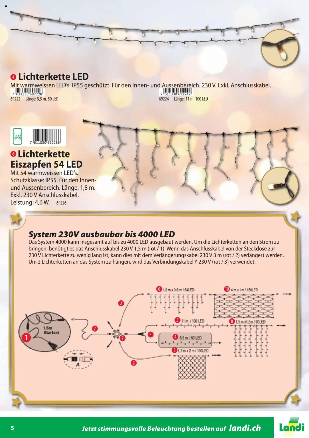 Landi Aktionen Weihnachtsbeleuchtung ab 22.10.2024 | Seite: 5 | Produkte: Steckdose, Insgesamt