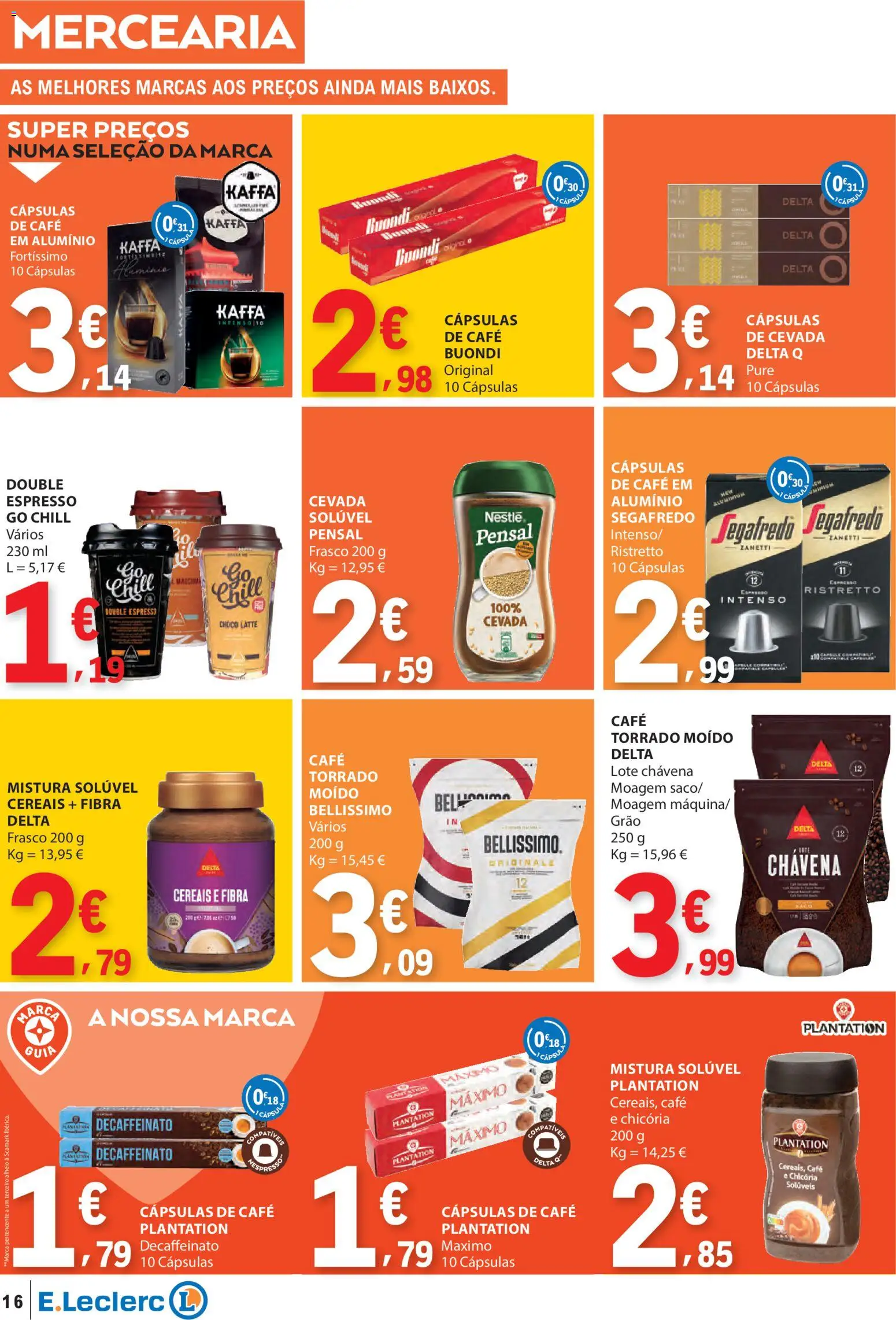 E.Leclerc folheto │ válido de 12.03.2026 | Página: 16 | Produtos: Delta q, Nestlé, Café, Cereais