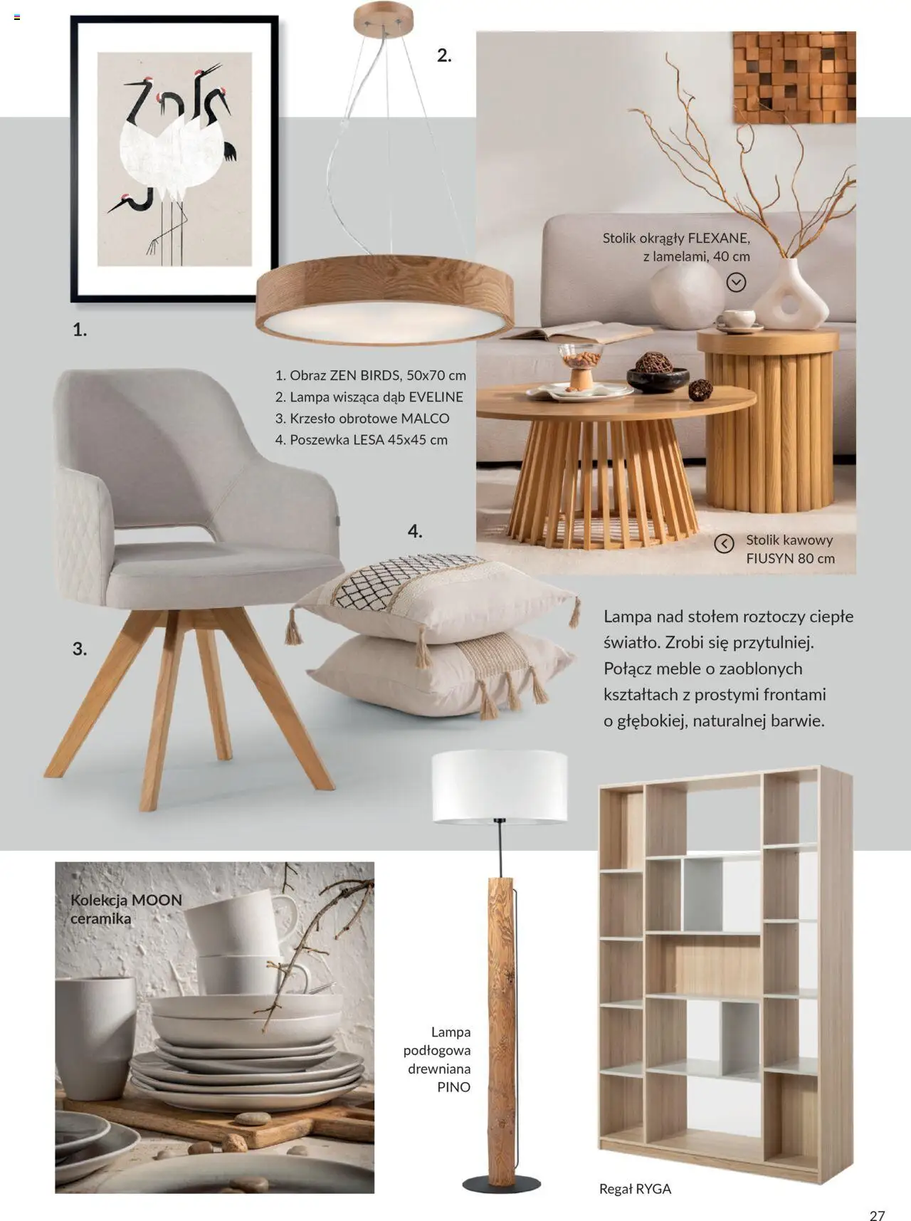 Salony Agata Gazetka - Trendbook od 21.03.2025 | Strona: 27 | Produkty: Stolik kawowy, Krzesło, Lampa, Regał