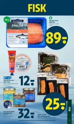 ROYAL ARCTIC Rejer fra Nordatlanten i lage, Makrelkræs eller rejer i lage*. 80-100 g. Kg-pris maks. 150,00. Frit valg. 1 stk. gyldig fra 15.01.2026 | Side: 9