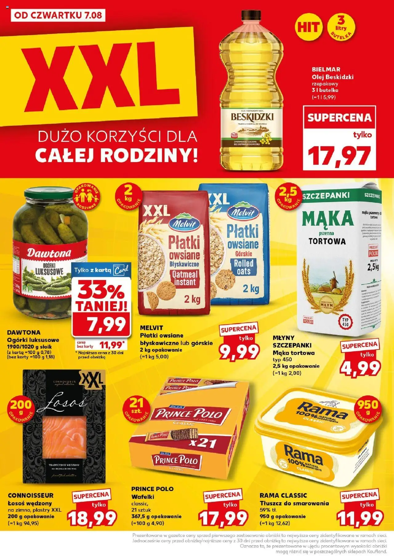 Kaufland gazetka - Super Sobota od 09.08.2025 | Strona: 16 | Produkty: Karta, Łosoś wędzony, Olej, Płatki