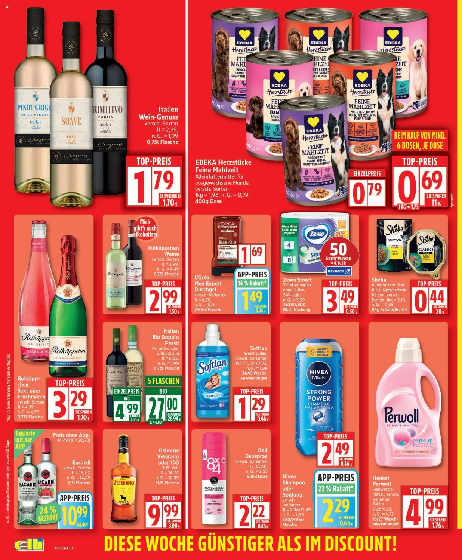 Elli Markt - Broschüre – gültig ab 23.02.2026 | Seite: 14 | Produkte: Sheba, Perwoll, Deospray, Rotkäppchen