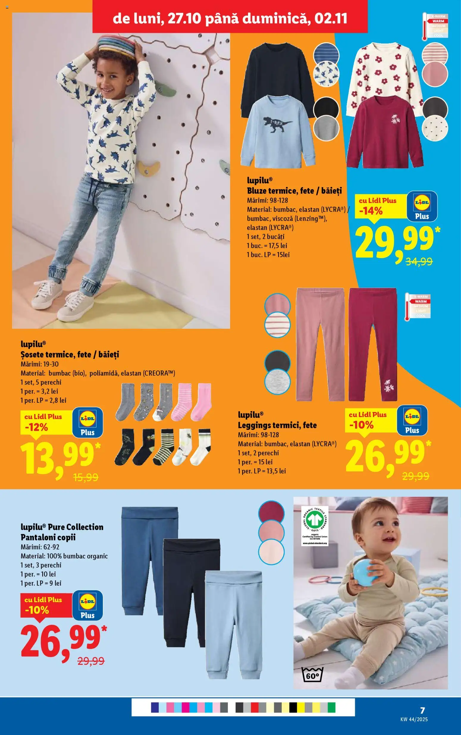 Noul catalog Lidl – valabil de la 27.10.2025 | Pagină: 7 | Produse: Pantaloni, Șosete