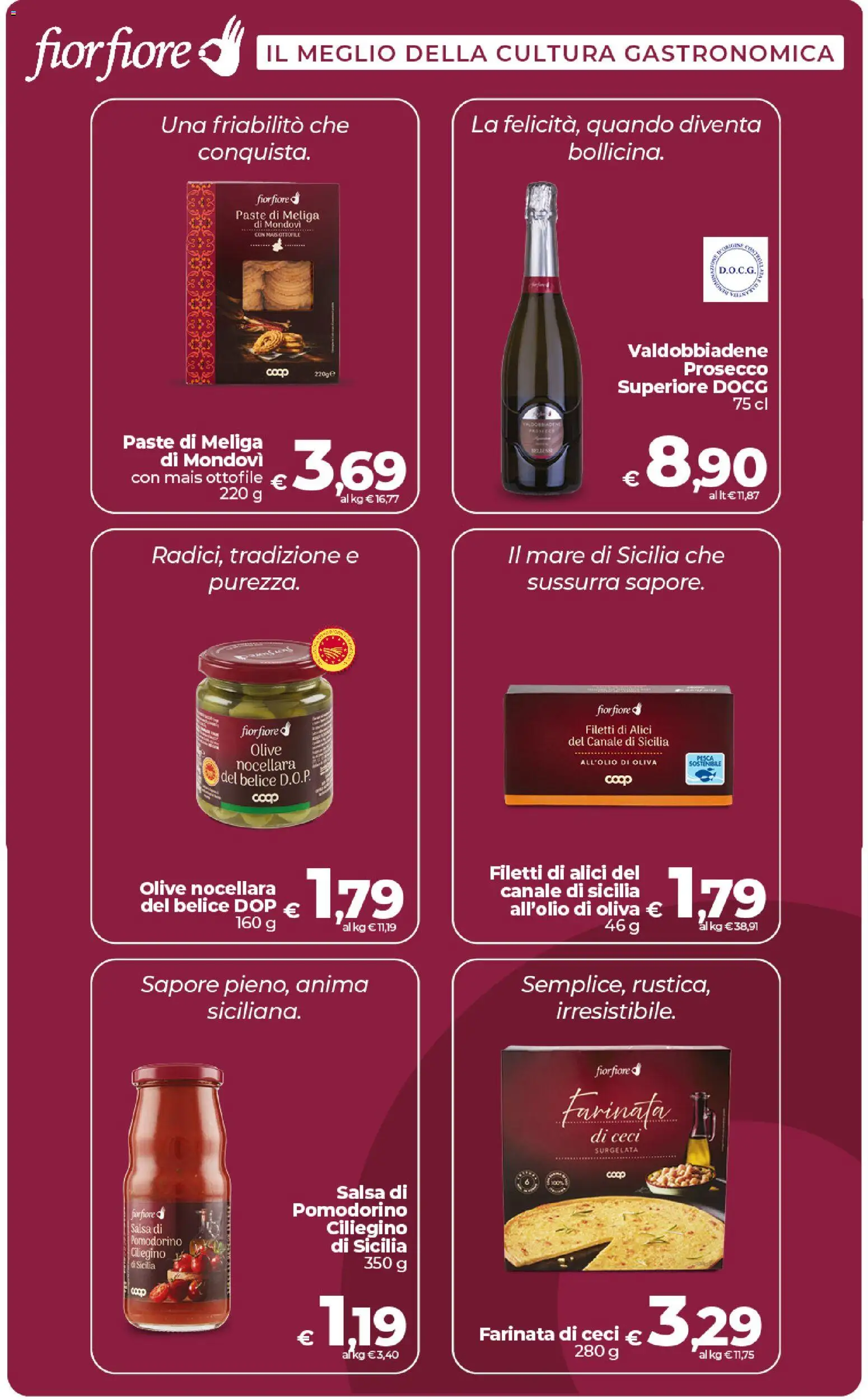 Volantino COOP del 27.01.2026 | Pagina: 8 | Prodotti: Olive, Pesca, Mais, Alici