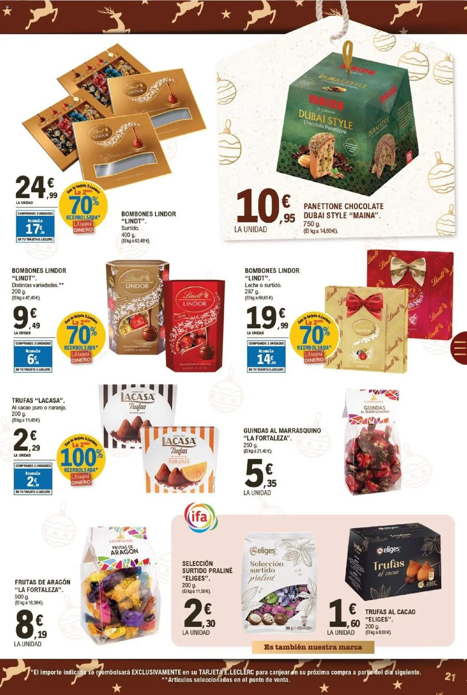 E.Leclerc folleto │ válido desde el 15.12.2025 | Página: 21 | Productos: Leche, Chocolate, Κεραία, Φρυγανιές σικάλεως