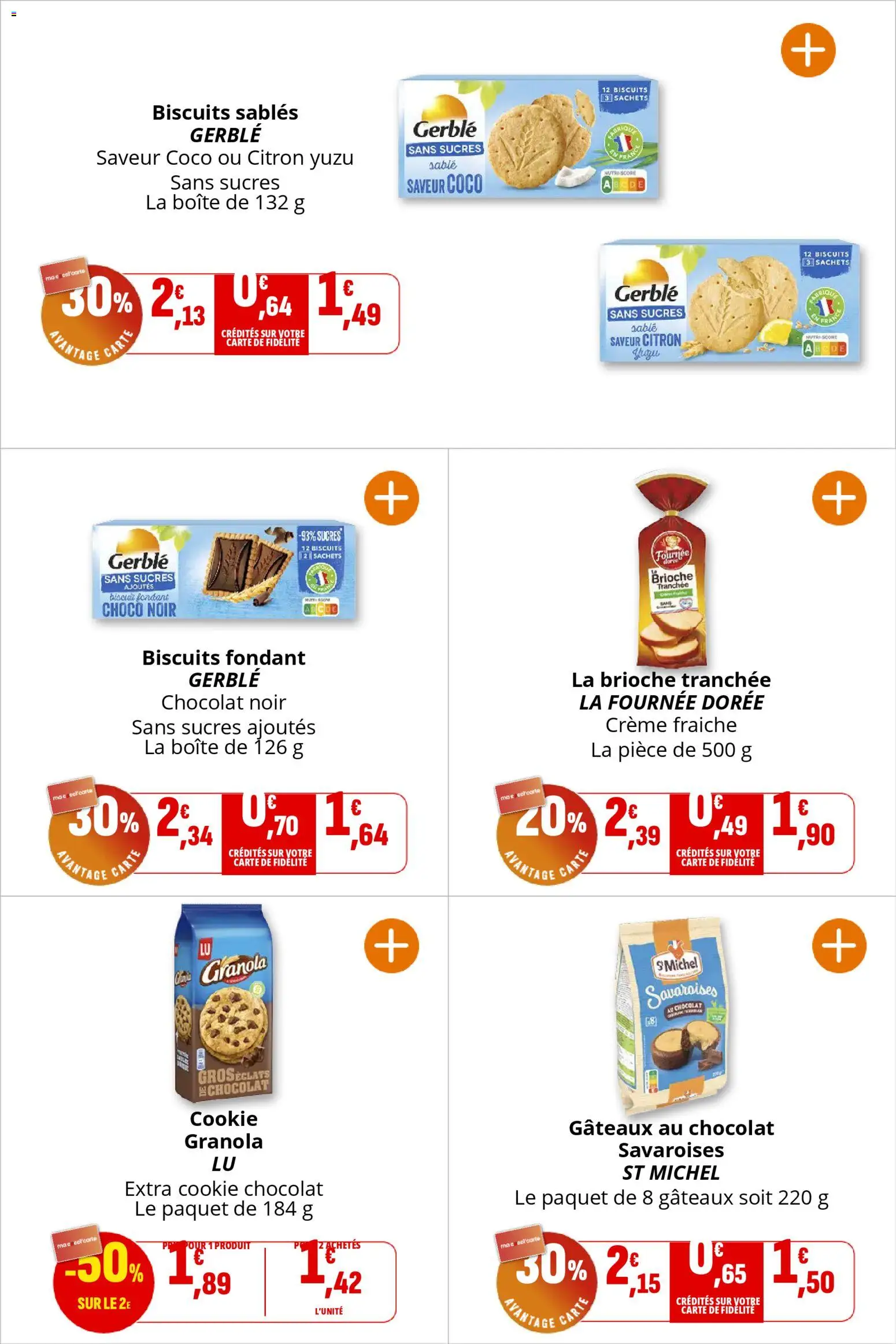 {H1} | Page: 19 | Produits: Chocolat, Crème fraiche, Biscuits, Granola