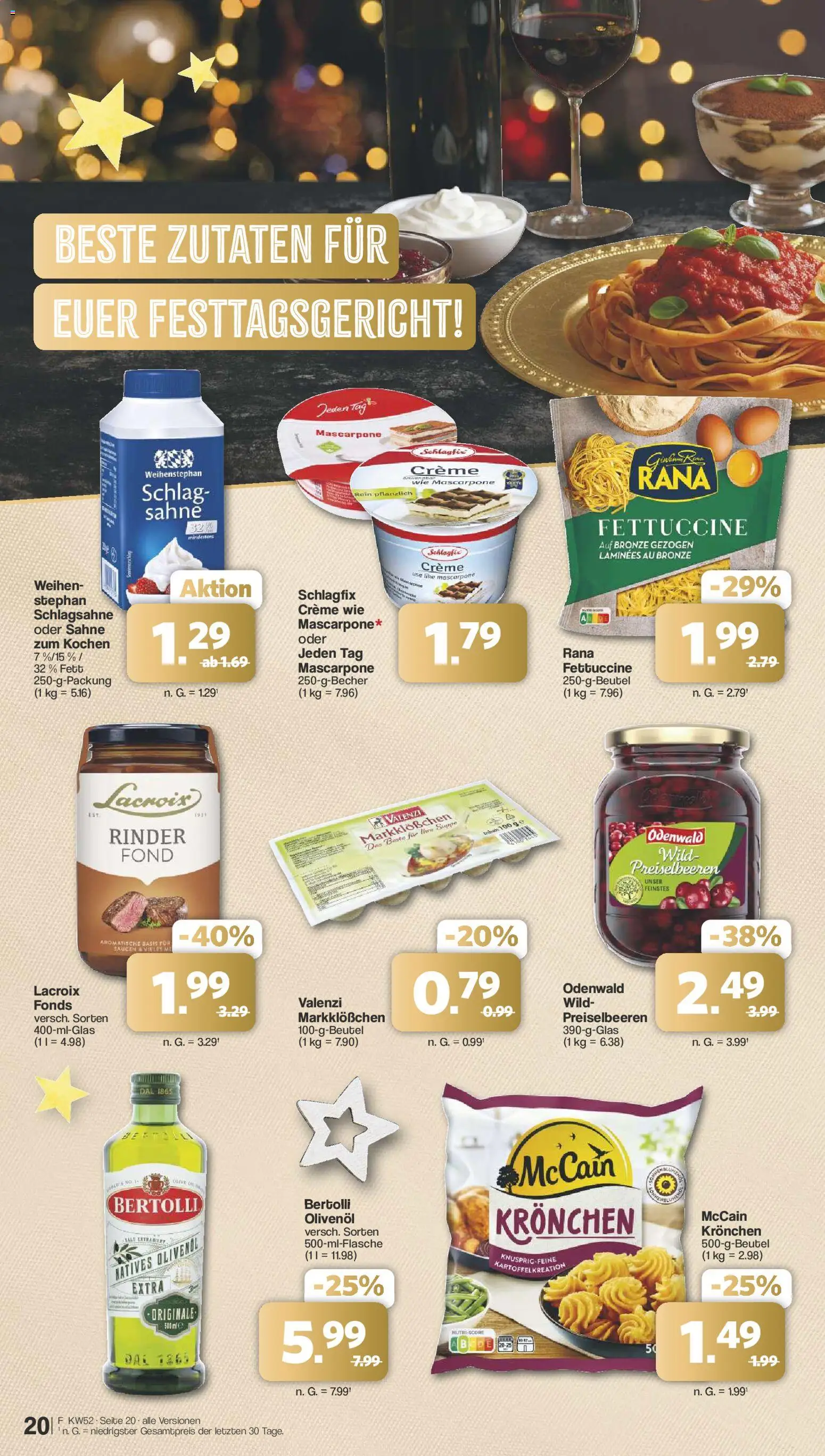 Famila Nordwest Prospekt 	 – gültig ab 22.12.2025 | Seite: 20 | Produkte: Mascarpone, McCain, Creme, Sahne
