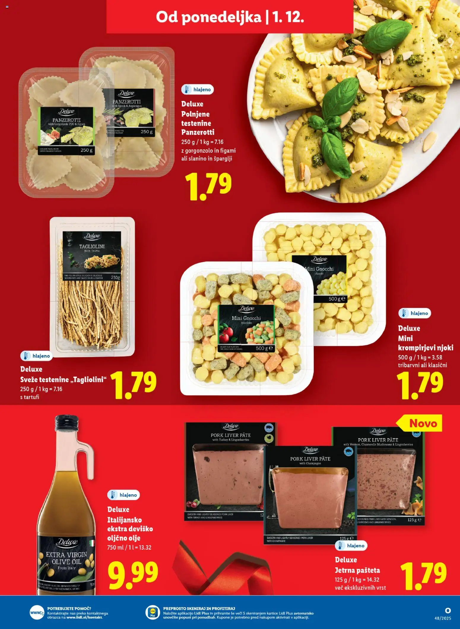 Novi Lidl katalog ponudbe – veljaven od 27.11.2025 | Stran: 47 | Izdelki: Pašteta, Olive, Olje, Testenine