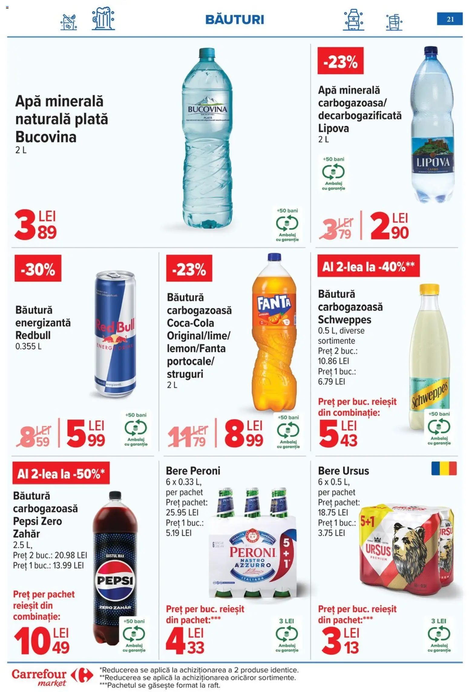 Noul catalog Carrefour – valabil de la 29.04.2026 | Pagină: 21 | Produse: Struguri, Yazı tahtası kalemi, Bere, Zahăr
