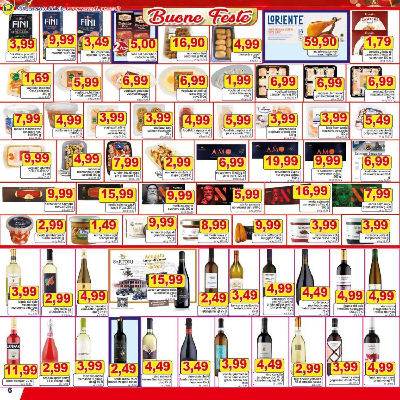 Volantino Pewex del 27.12.2025 | Pagina: 6 | Prodotti: Uova, Polpo, Insalata russa, Cotechino