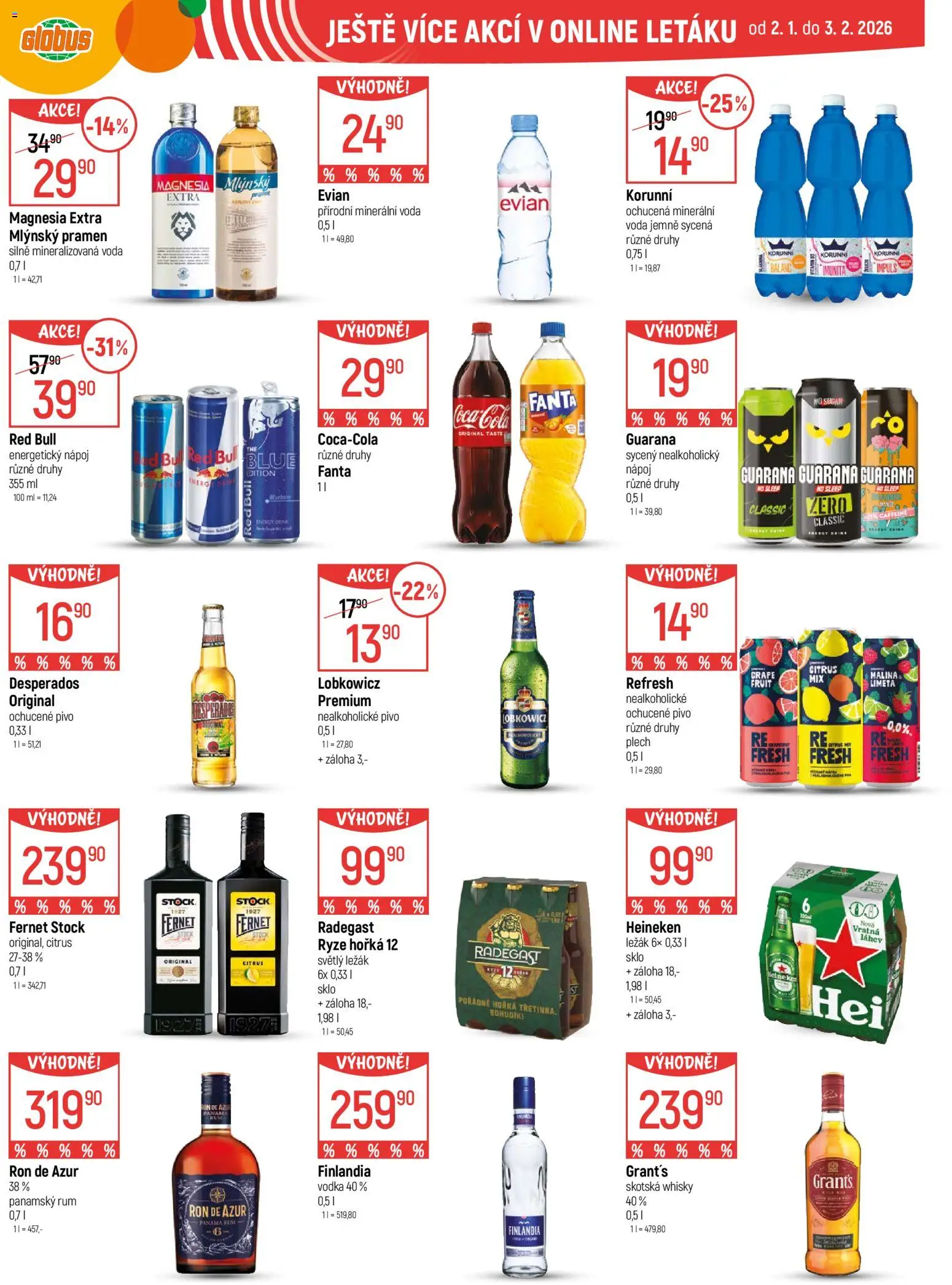 Globus leták - Havířov od 14.01.2026 | Strana: 39 | Produkty: Vodka, Fanta, Magnesia, Fernet