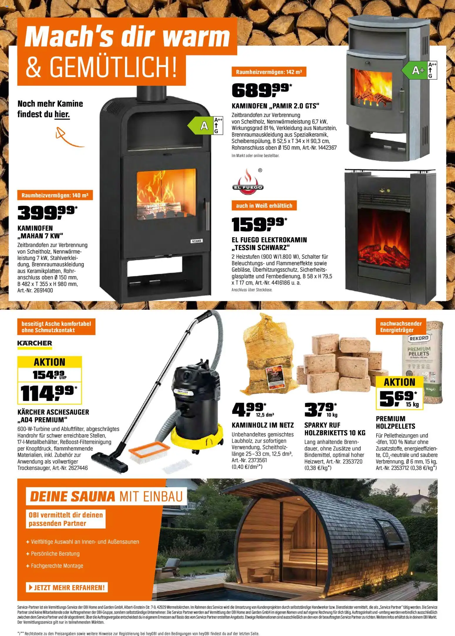 Obi Prospekt 	 – gültig ab 14.11.2025 | Seite: 11 | Produkte: Kaminofen
