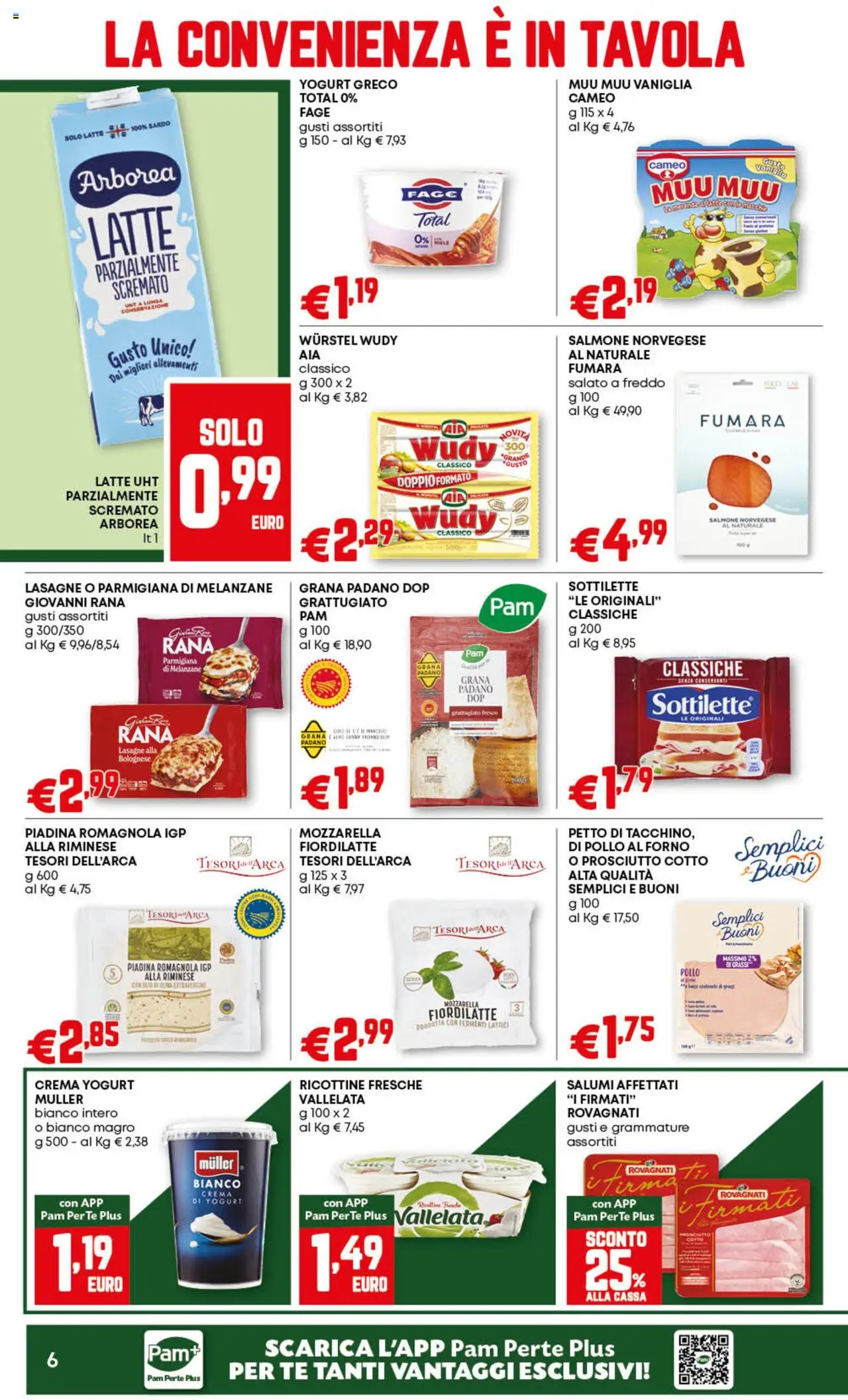 Volantino PAM del 07.08.2025 | Pagina: 6 | Prodotti: Yogurt, Mozzarella, Wurstel, Piadina