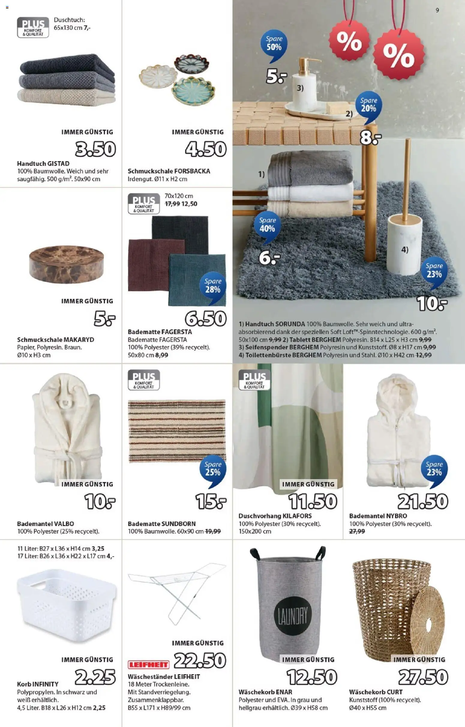 JYSK  Angebote gültig ab 05.01.2026 | Seite: 9 | Produkte: Bademantel, Korb