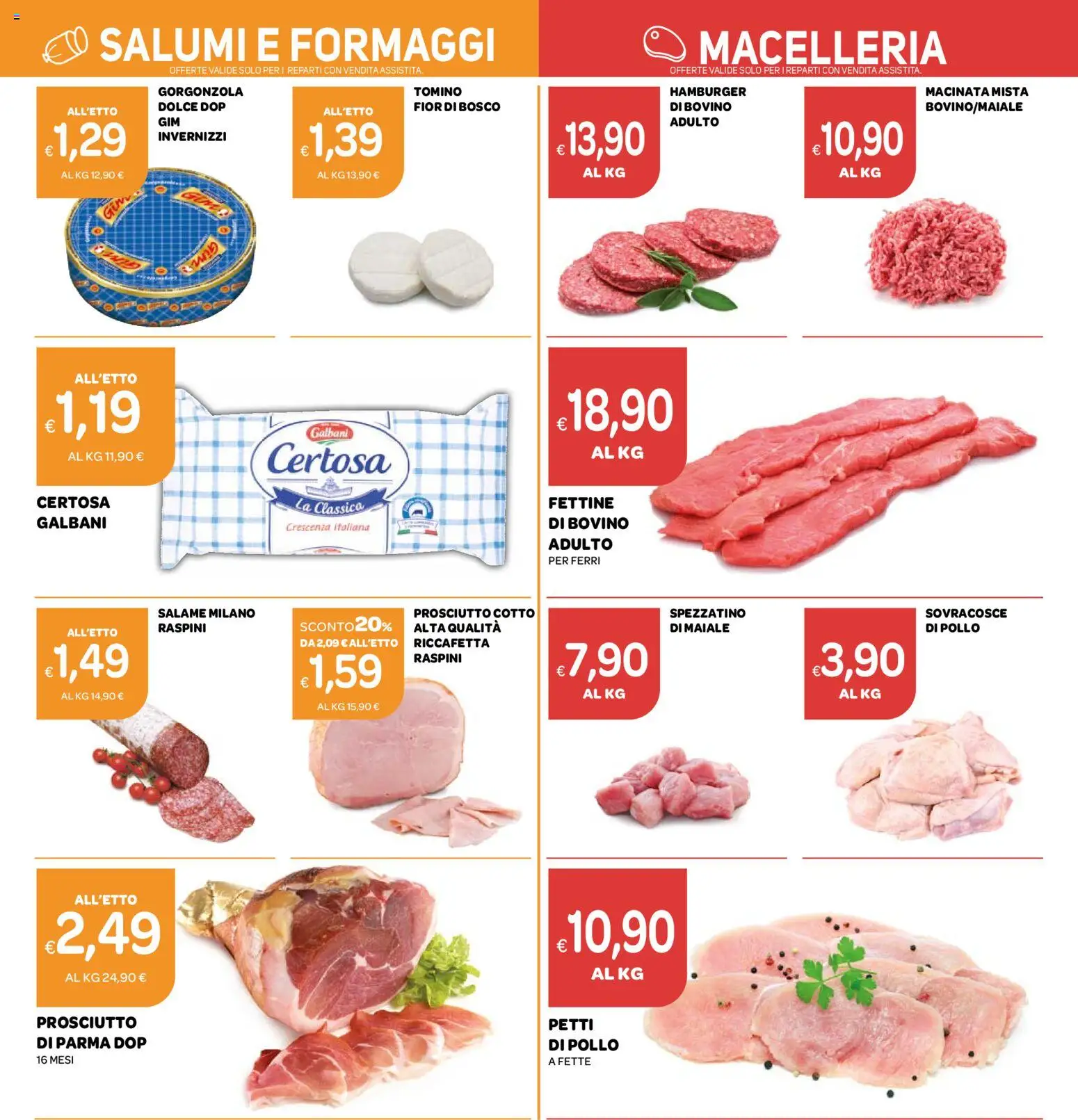 Volantino Ekom del 13.01.2026 | Pagina: 7 | Prodotti: Prosciutto Cotto, Salame, Hamburger, Tomino