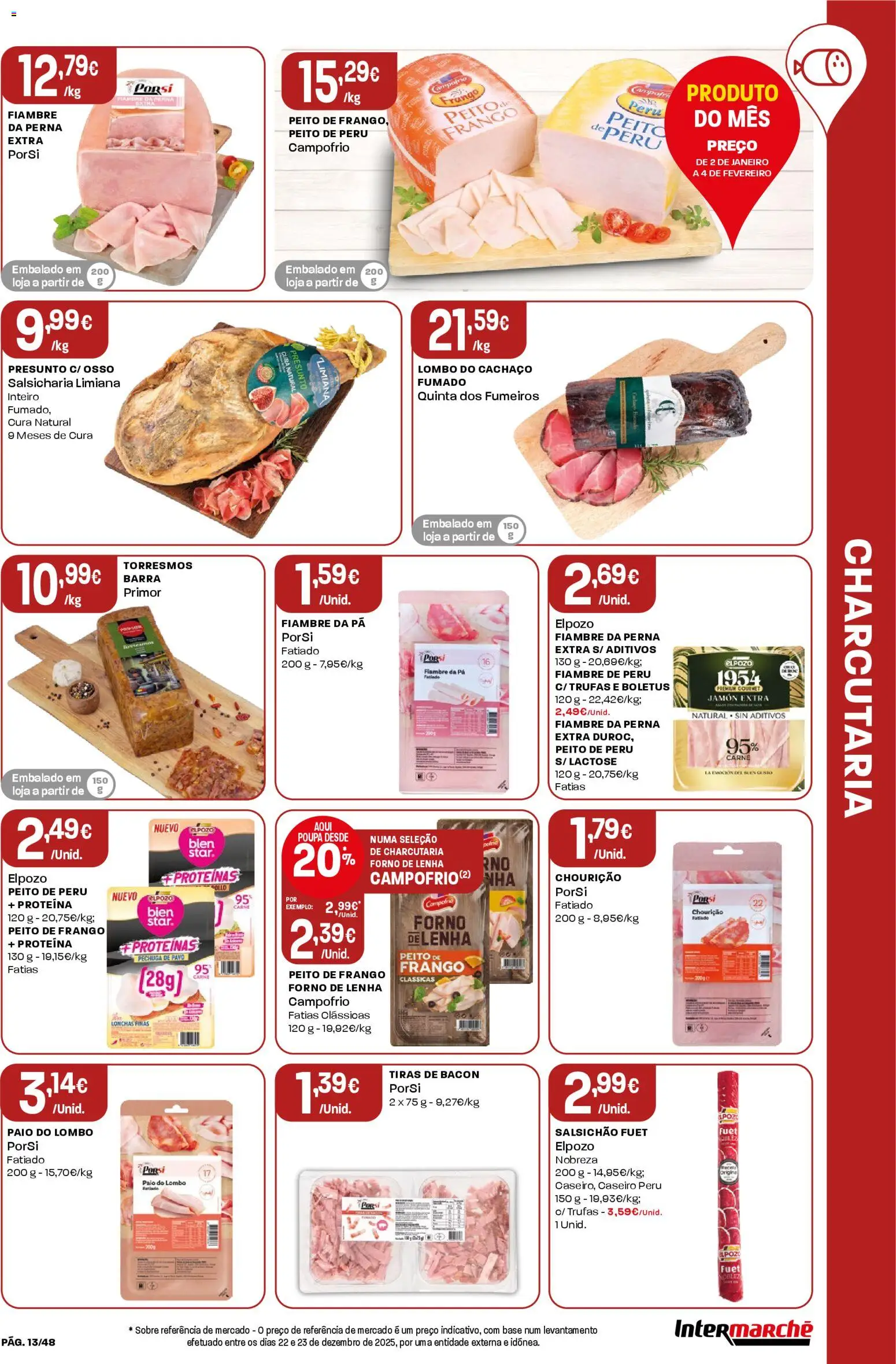 Intermarché folheto │ válido de 29.01.2026 | Página: 13 | Produtos: Peito de peru, Base, Carne, Proteina