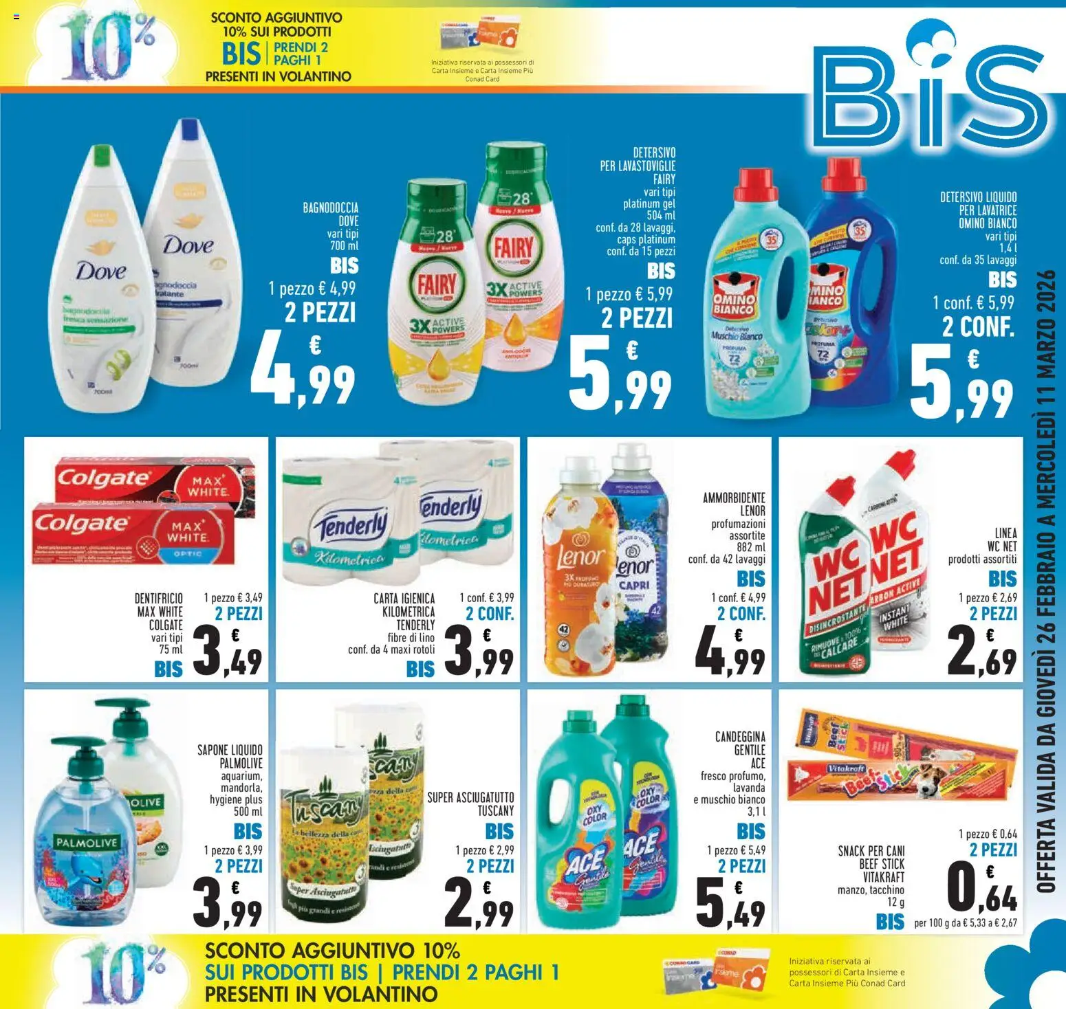 Volantino Conad del 26.02.2026 | Pagina: 5 | Prodotti: Sapone, Olive, Lavastoviglie, Lavanda