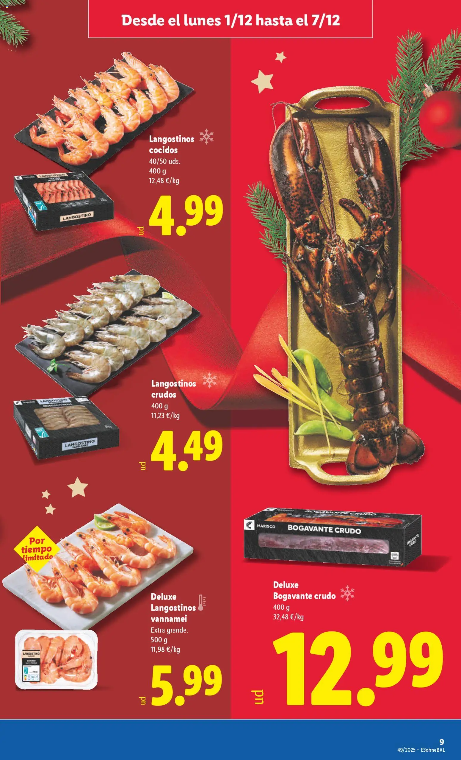 Lidl folleto │ válido desde el 01.12.2025 | Página: 11 | Productos: Langostino