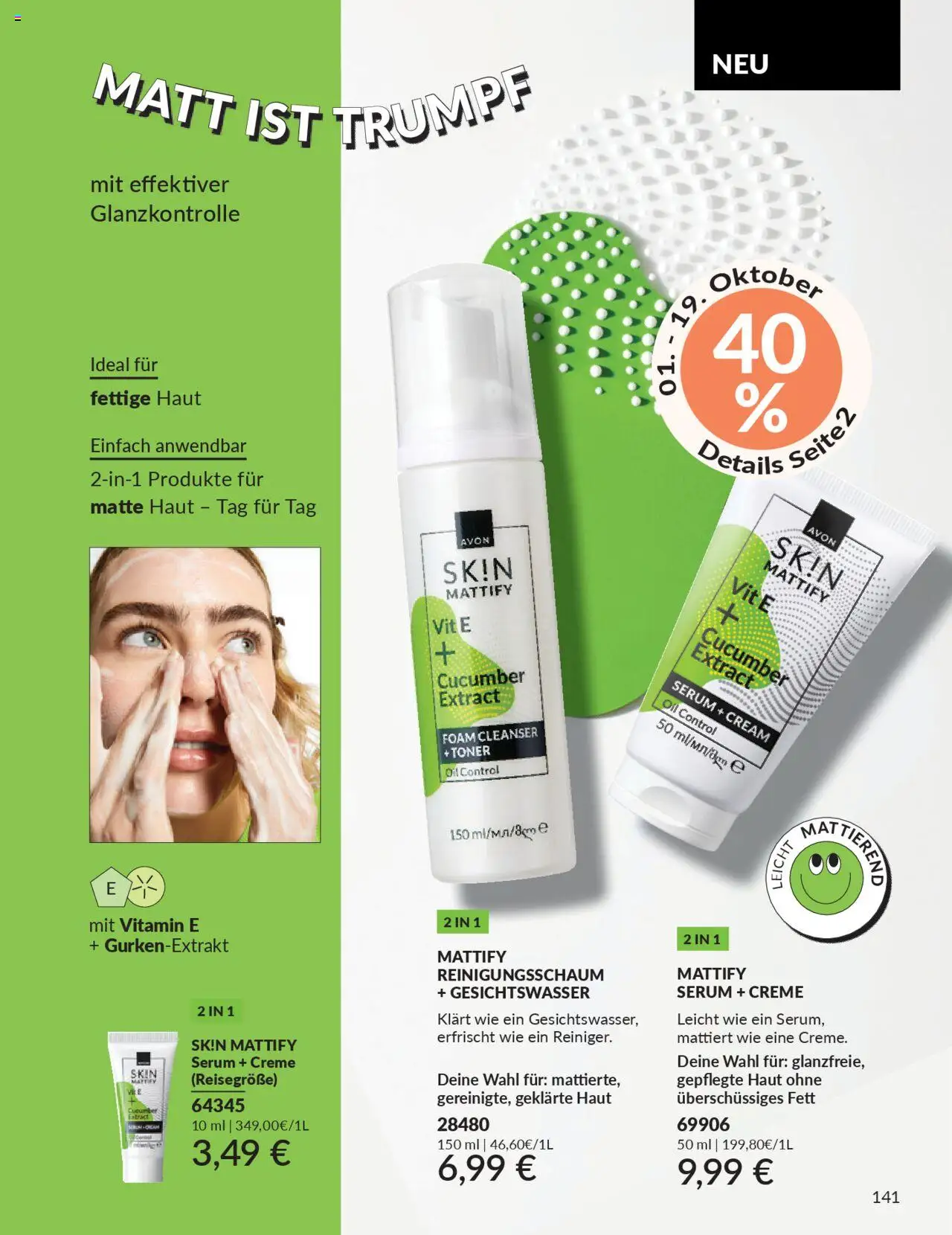 AVON Katalog Oktober 2025 – gültig ab 01.10.2025 | Seite: 143 | Produkte: Toner, Creme, Serum